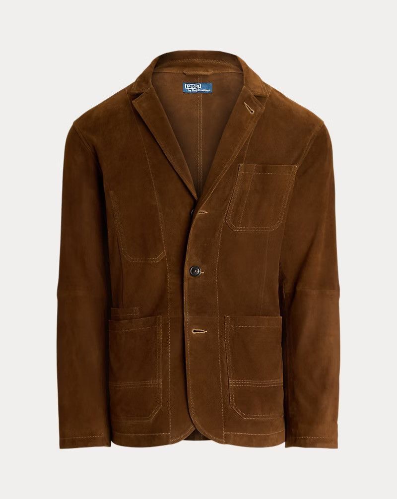 Polo Ralph Lauren Polo Ralph Lauren The Brookdale Suede Jacket Antiquey Brown Size US XL / EU 56 / 4 - 2 Thumbnail