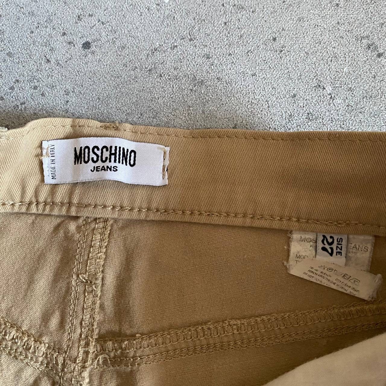 Moschino × Vintage Moschino Vintage Flared Beige Pants Jeans 90s Size 27" / US 4 / IT 40 - 10 Thumbnail