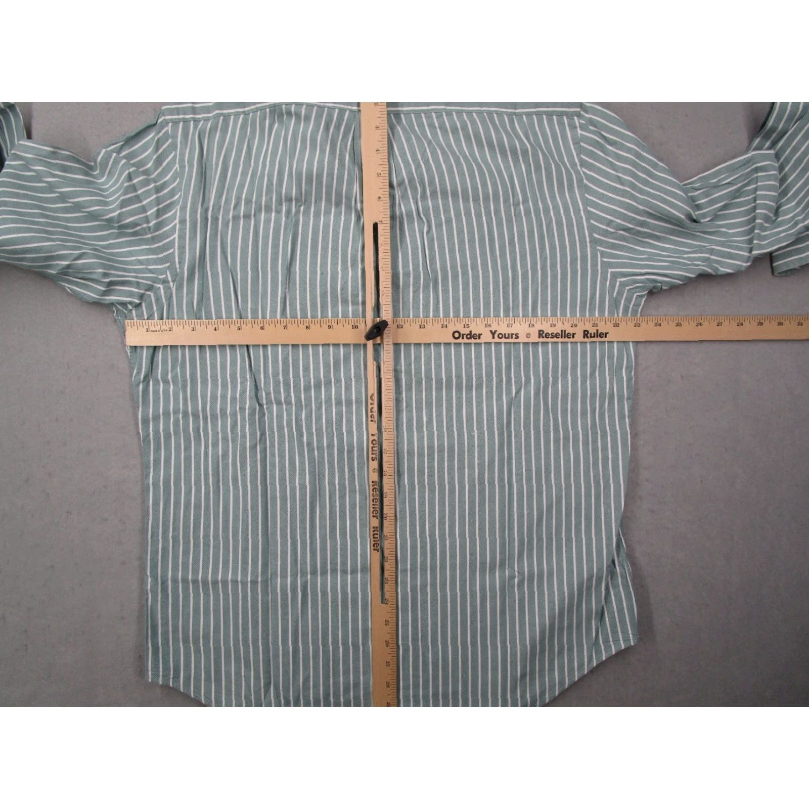 Ralph Lauren VINTAGE Ralph Lauren Shirt Mens Large Green Striped Button Up Twill Casual Americana Classic Size US L / EU 52-54 / 3 - 7 Thumbnail