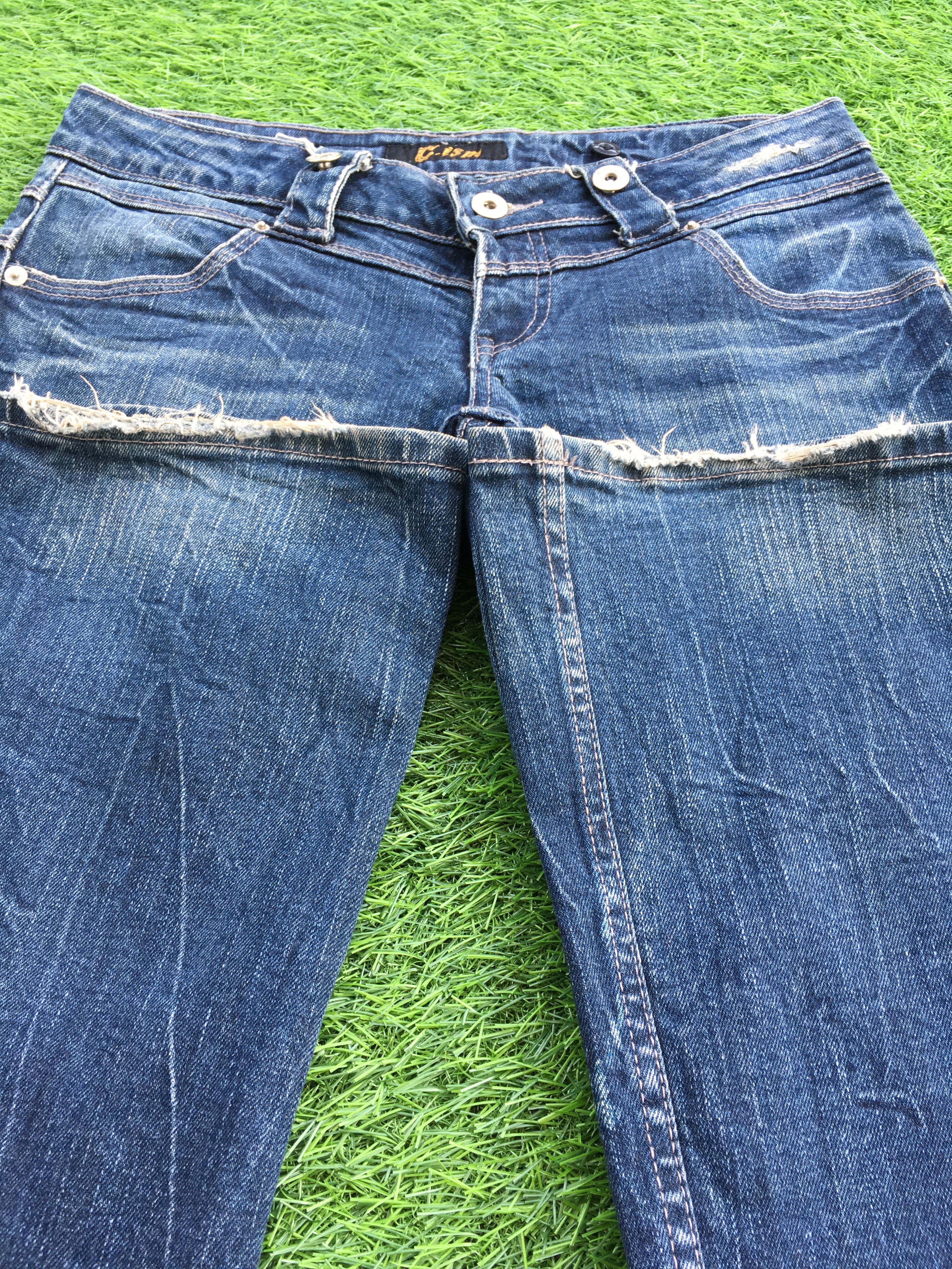 Japanese Brand Low Rise Distressed Flare Jeans D-1187 Size US 29 - 6 Thumbnail