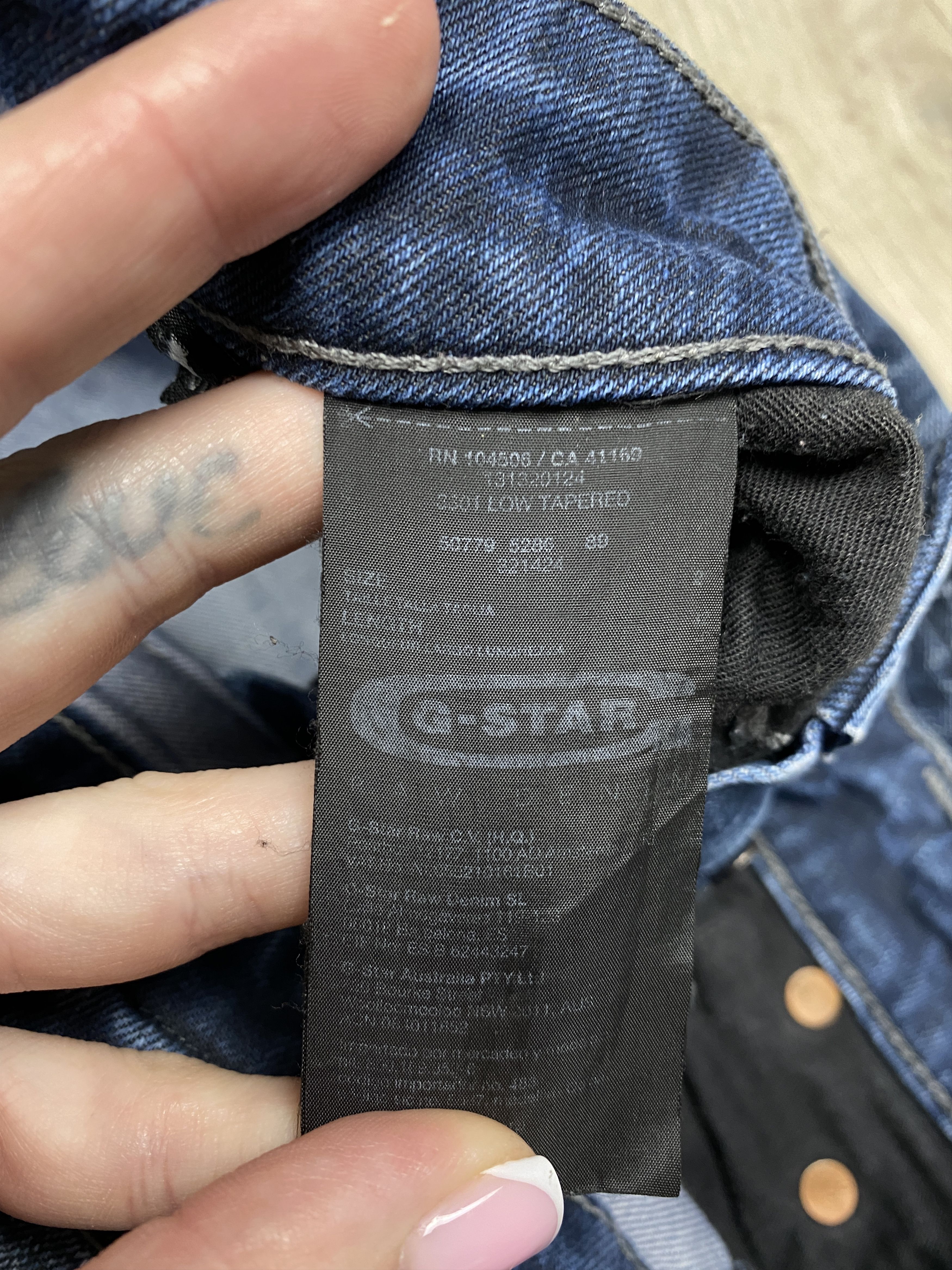 G-Star G Star Raw Low Tapered Mens Denim Pants Jeans Gstar Size US 29 - 3 Thumbnail