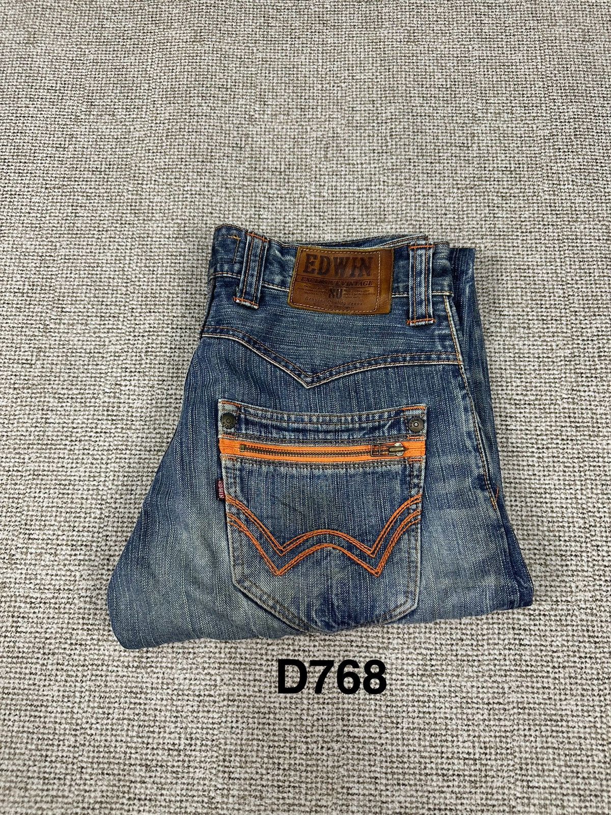 Edwin Vintage Edwin Exclusive Faded Thrash Denim 30x30 D768 Size US 30 / EU 46 - 17 Thumbnail