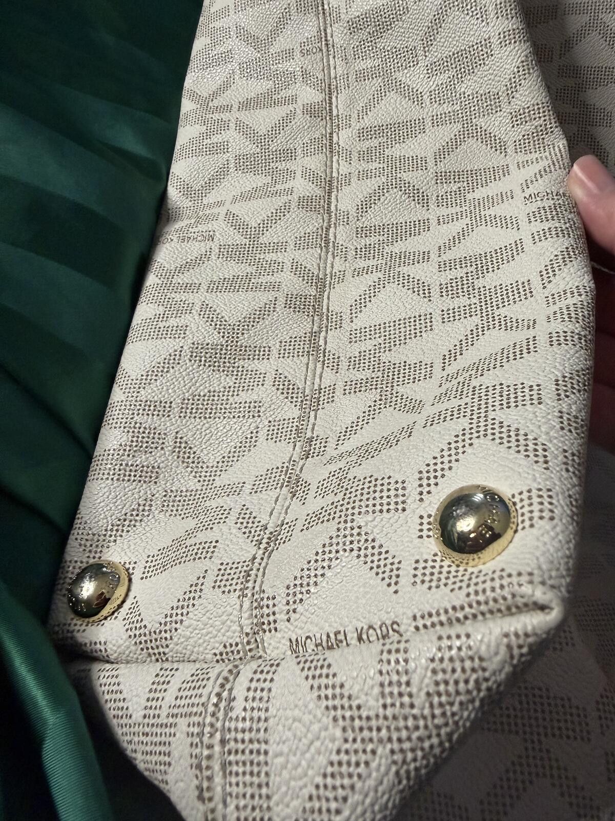 Michael Kors Michael Kors Signature Monogram Tote Bag - Beige Size ONE SIZE - 7 Thumbnail