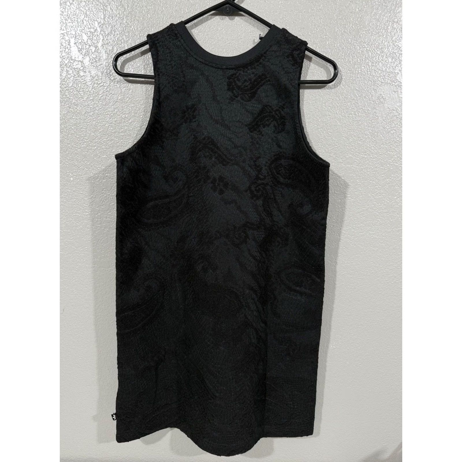 Adidas Adidas Dress Tank Top Womens XS Black Sleeveless Paisley Textured Size XS / US 0-2 / IT 36-38 - 4 Thumbnail