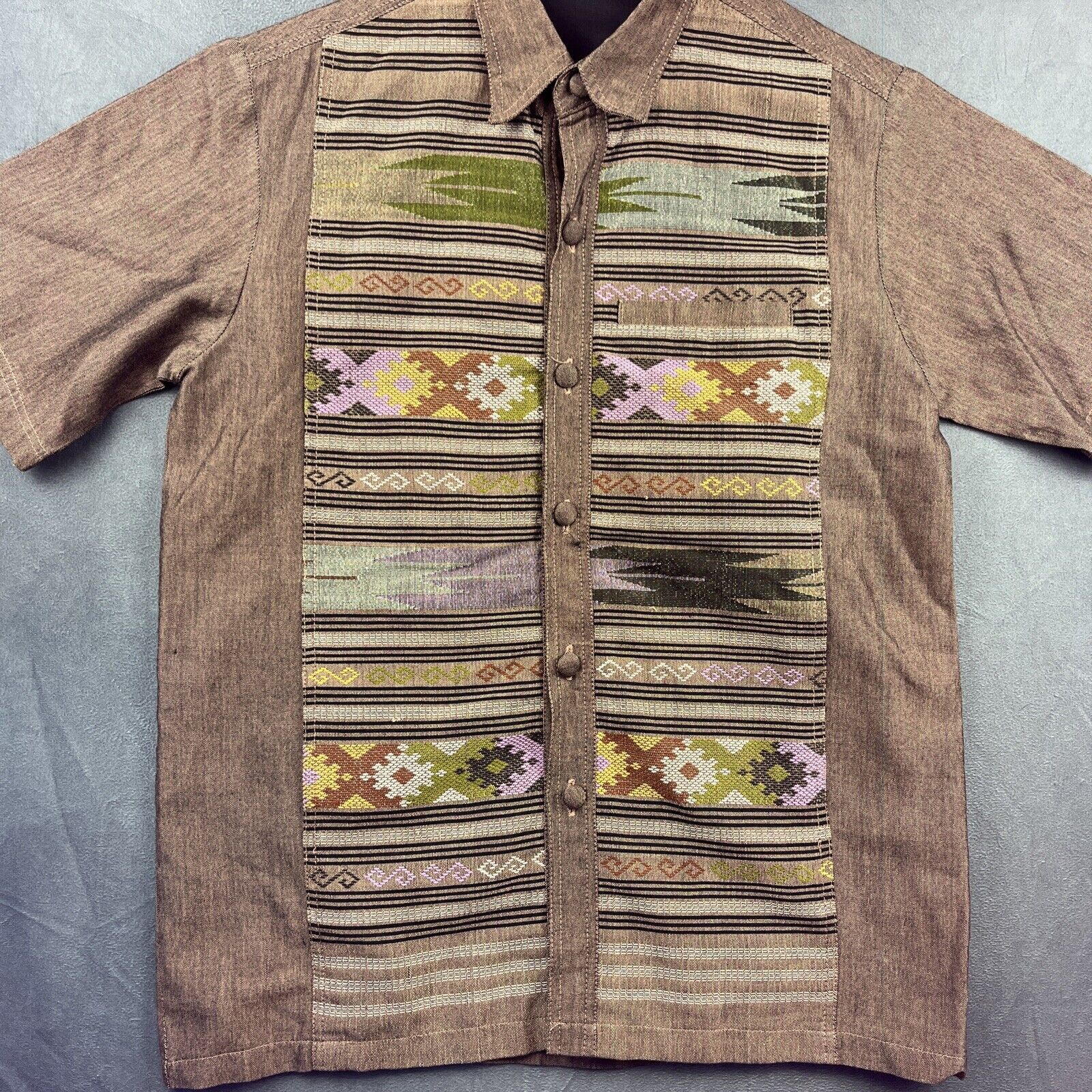 Handmade Fair Isle Shirt Casual Small Native Print Handmade Indian Size US S / EU 44-46 / 1 - 2 Thumbnail
