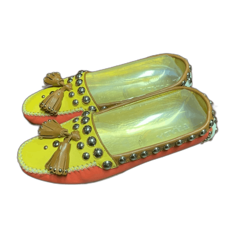 Prada Prada Flat Shoes with Studs and Tassels Size US 6 / IT 36 - 1 Thumbnail