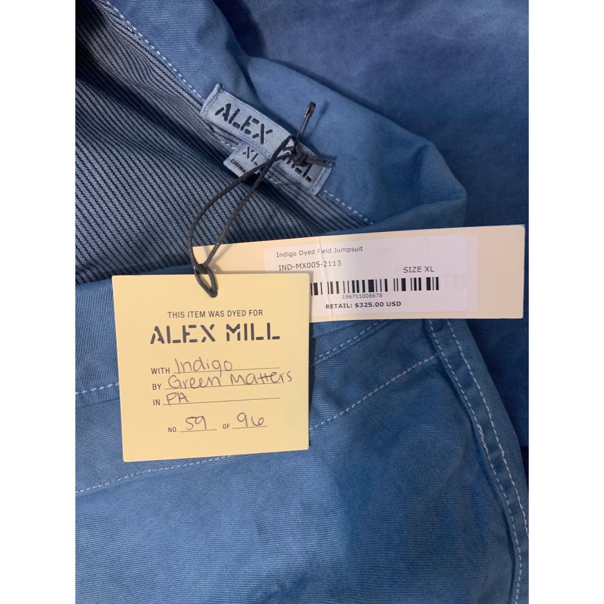 Alex Mill Alex Mill Indigo Dyed Field Jumpsuit Limited Edition Size US 36 / EU 52 - 14 Thumbnail