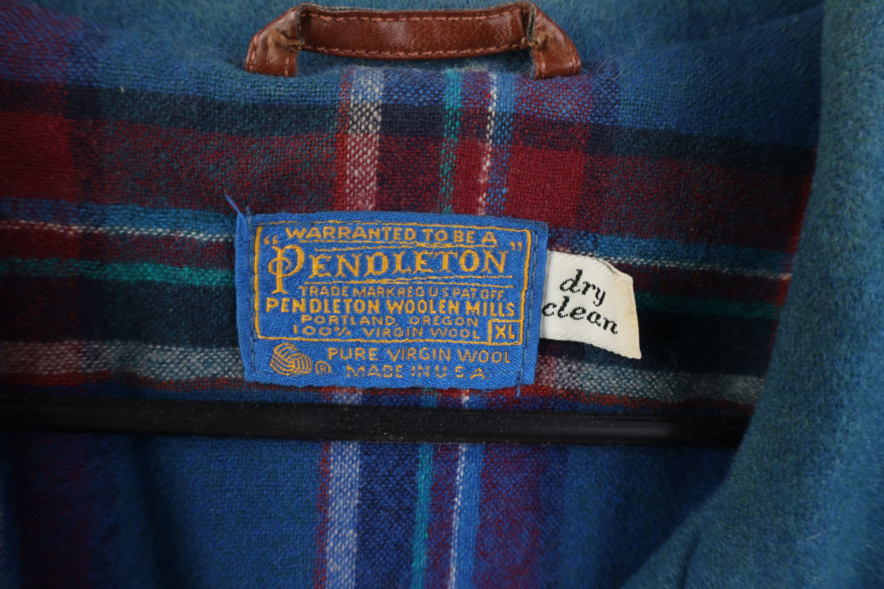 Pendleton Vintage 90s Pendleton Virgin Wool Bomber Jacket Blue USA Size US XL / EU 56 / 4 - 8 Thumbnail