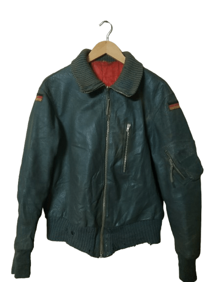 Vintage 70s German military Flight Leather Jacket