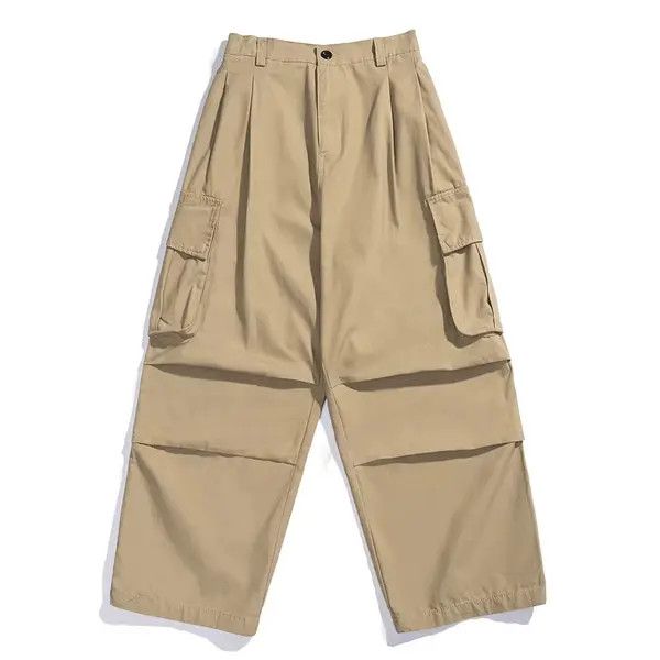 Japanese Brand Multi-pocket street loose casual straight cargo trousers Size US 32 / EU 48 - 4 Thumbnail