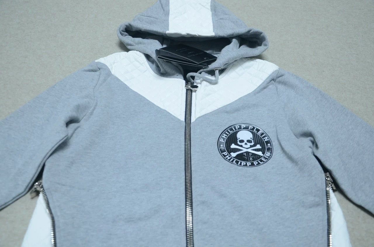 Philipp Plein Philipp Plein PP side zip leather panel hoodie Size US M / EU 48-50 / 2 - 2 Thumbnail