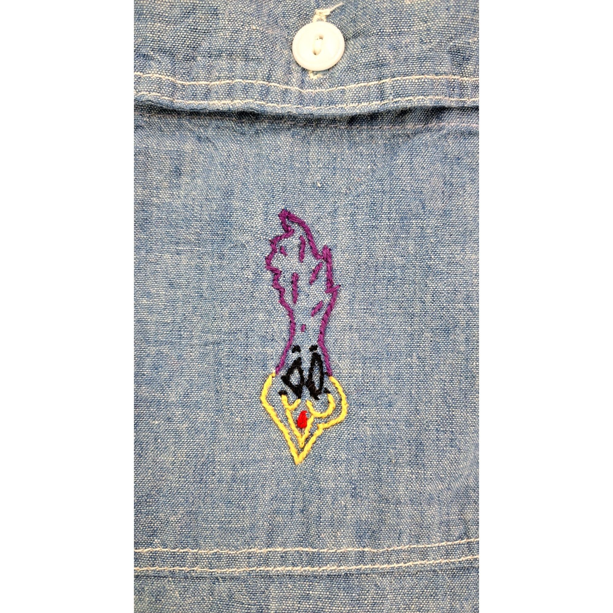 Big Mac Vintage Big Mac Chambray Shirt Roadrunner Embroidery Penneys Size US S / EU 44-46 / 1 - 5 Thumbnail