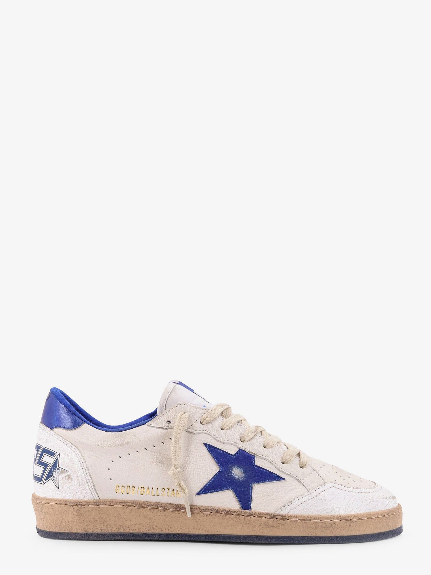 スニーカー Ball Star low-top leather sneakers with used effect Golden Goose Ball Star Low-Top Leather Sneakers With Used