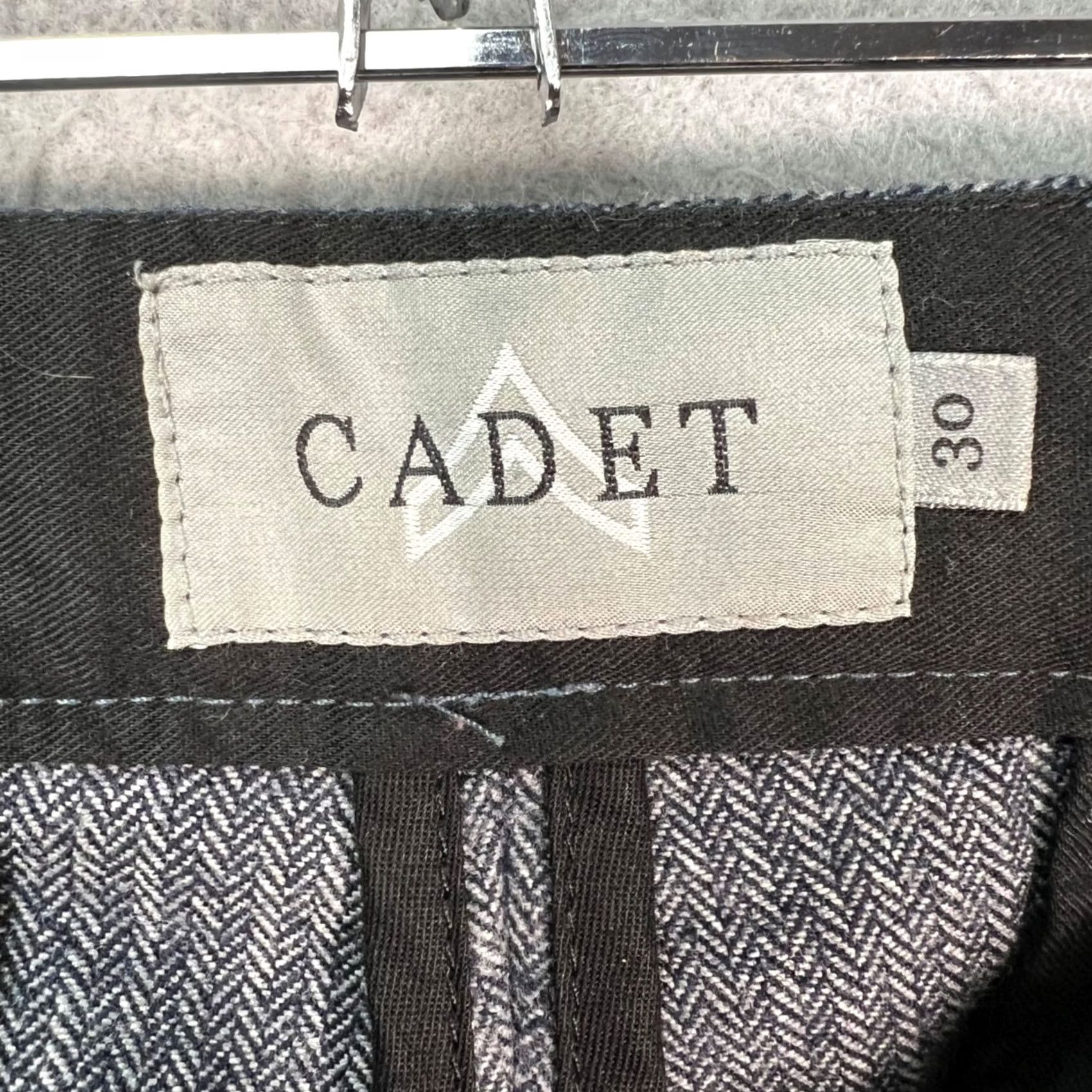 Vintage Cadet Mens Pants Dress Gray Wool Blend Herringbone 30 Inseam 31 Flat Front Slash Pocket Straight Vintage No Size US 30 / EU 46 - 3 Thumbnail