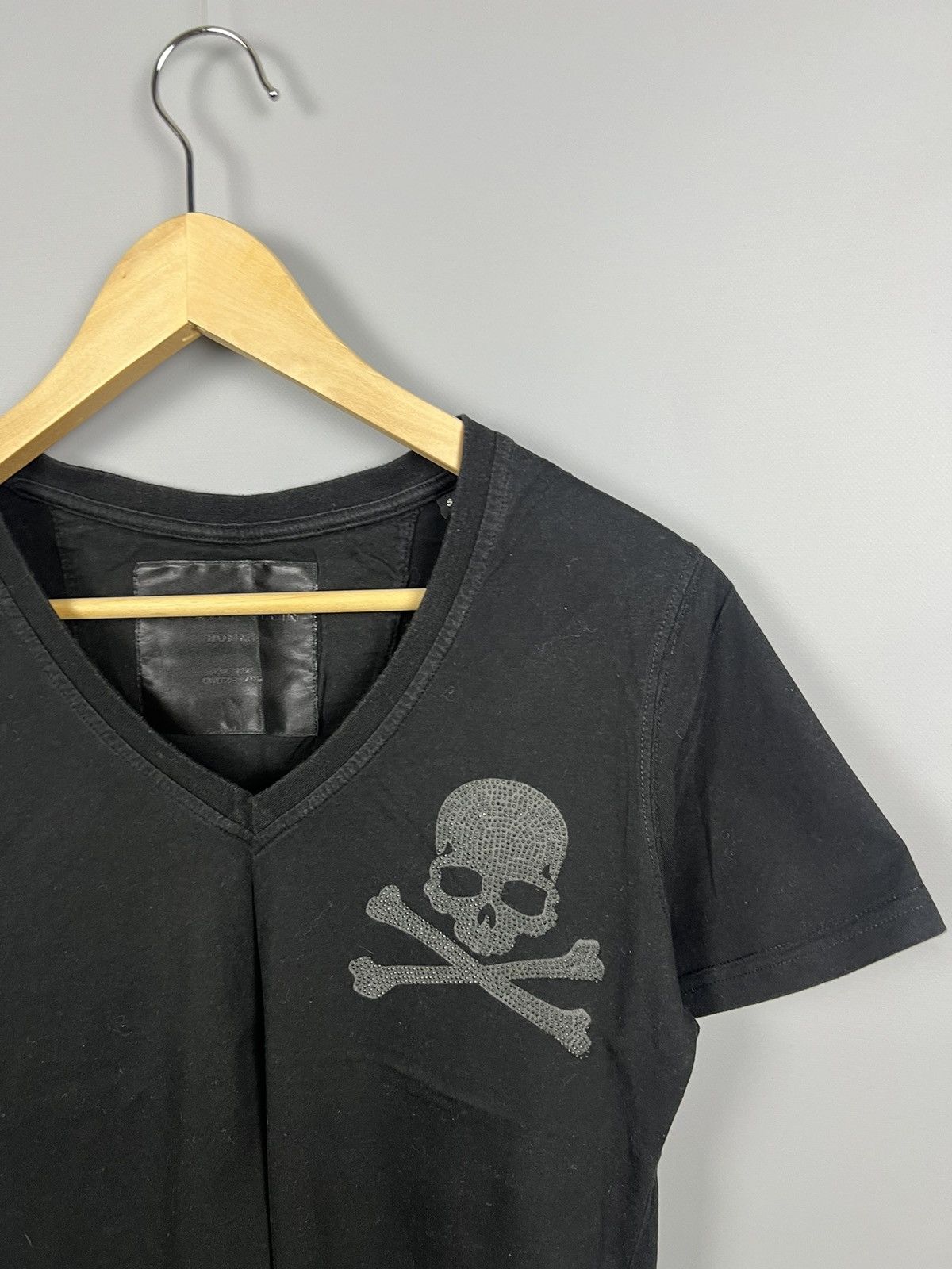 Philipp Plein (S) Skull Rhinestone v- neck T-Shirt Limited Edition biglogo Size US S / EU 44-46 / 1 - 3 Thumbnail