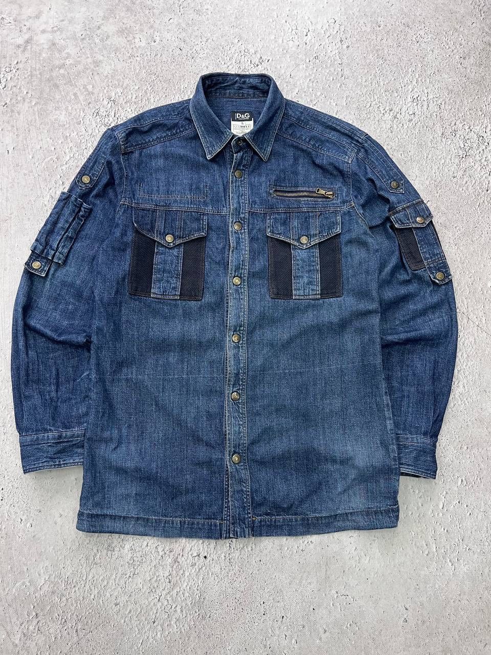 Dolce & Gabbana Vintage Dolce&Gabbana Monogram CARGO Longsleeve SHIRT Size US L / EU 52-54 / 3 - 1 Thumbnail