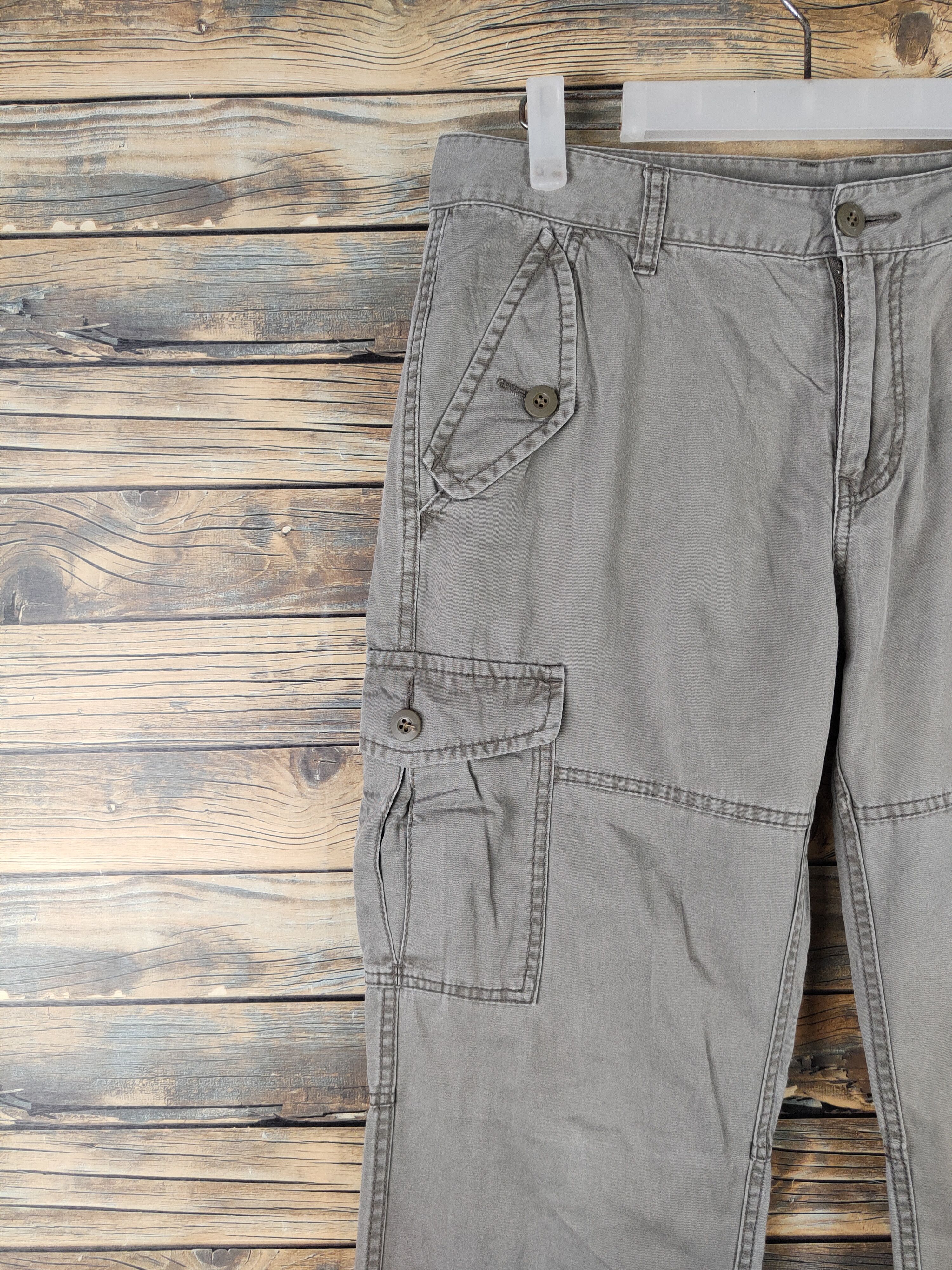 Uniqlo DL Uniqlo Olive Faded Multipocket Tactical Cargo Pants #1329 Size US 30 / EU 46 - 3 Thumbnail