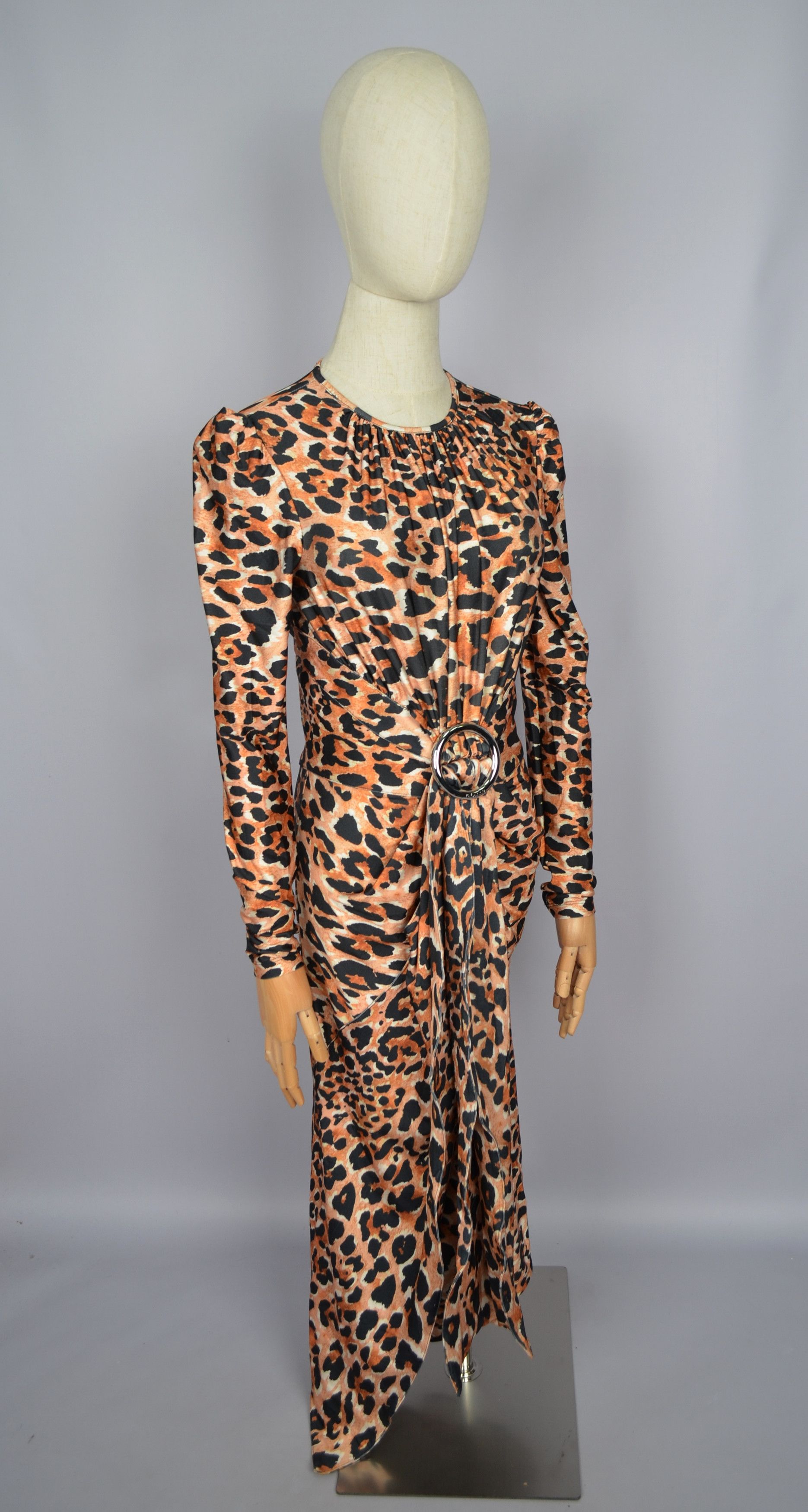 Designer × H&M × Paco Rabanne H&M x Paco Rabanne Dress Leopard Print Buckle Detail Stretch Size XS / US 0-2 / IT 36-38 - 13 Thumbnail