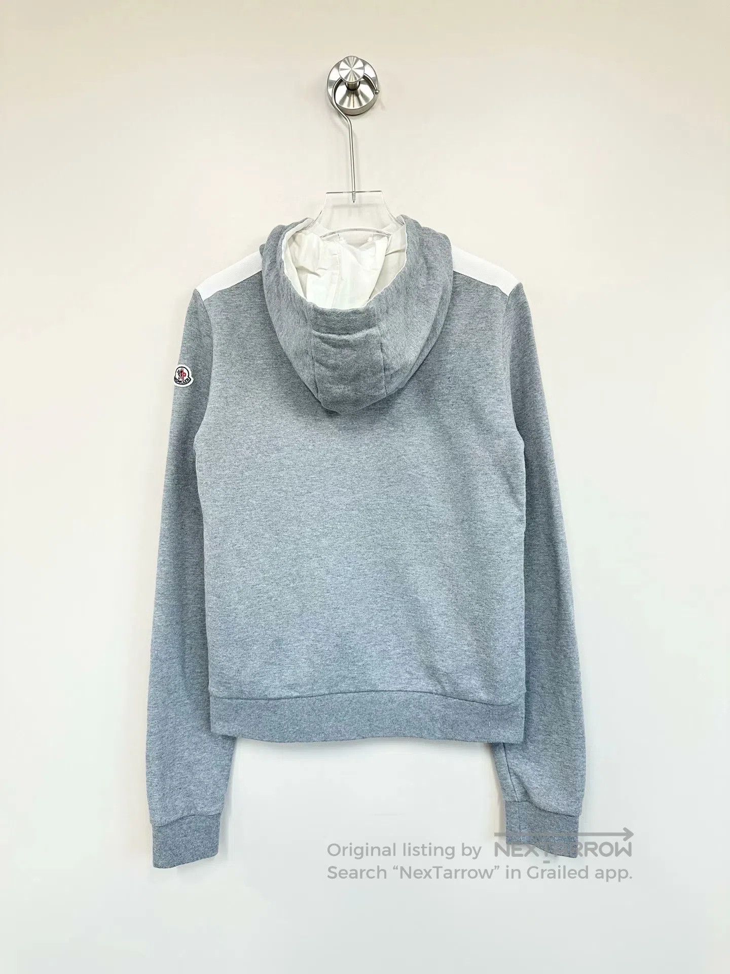 Moncler Moncler Grey Sleeve Logo Zip-Up Hooded Jacket| Size US XS / EU 42 / 0 - 2 Thumbnail