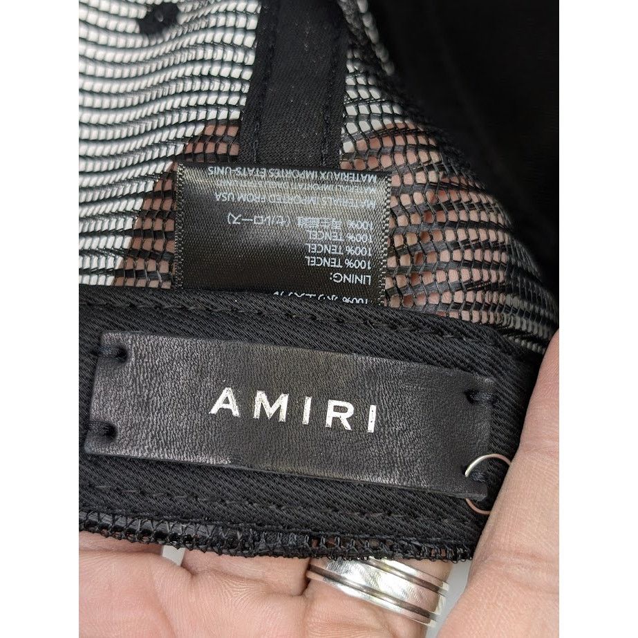 Amiri o1rshd1 Q:5 / Size: OS / Zig Zag Trucker Hat / Cap in Black Size ONE SIZE - 18 Thumbnail