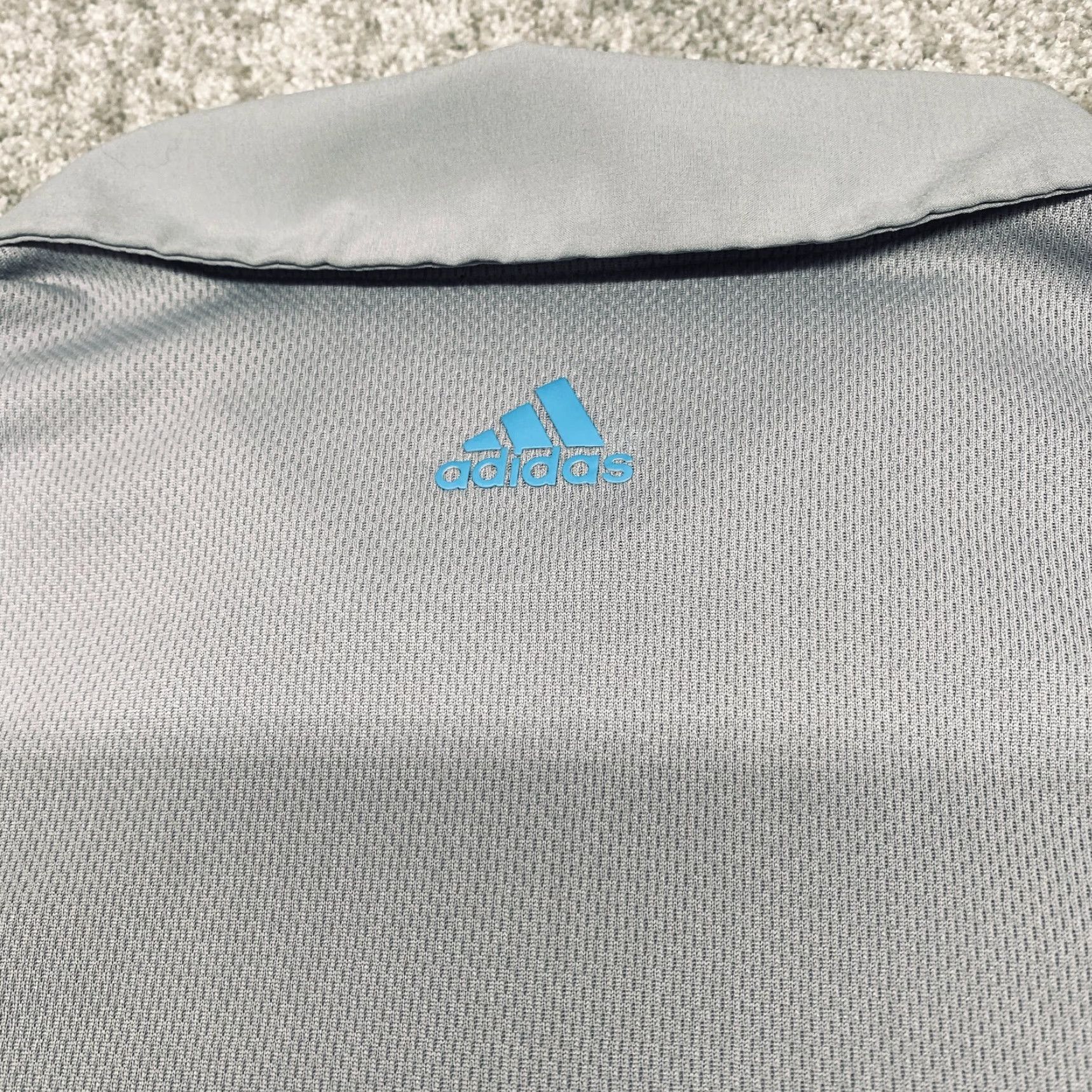 Adidas Adidas Climacool Polo Shirt Mens XL Gray Blue Striped Short Sleeve Shirt Polo - Adidas Climacool - Mens XL - Multicolor Stripe Shirt Size US XL / EU 56 / 4 - 4 Thumbnail