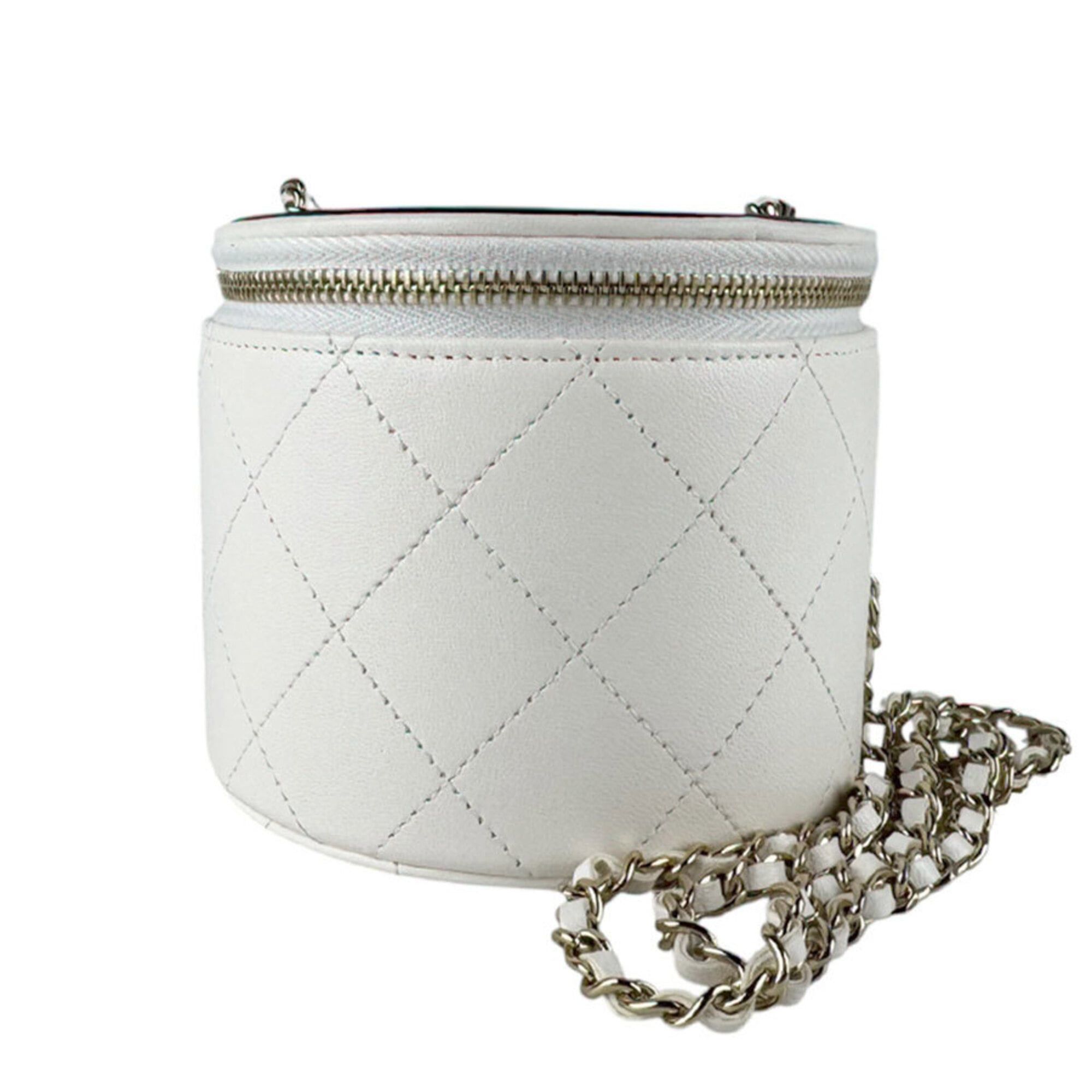Chanel Chanel Shoulder Bag Leather White Black Women's z9785 Size ONE SIZE - 1 Thumbnail