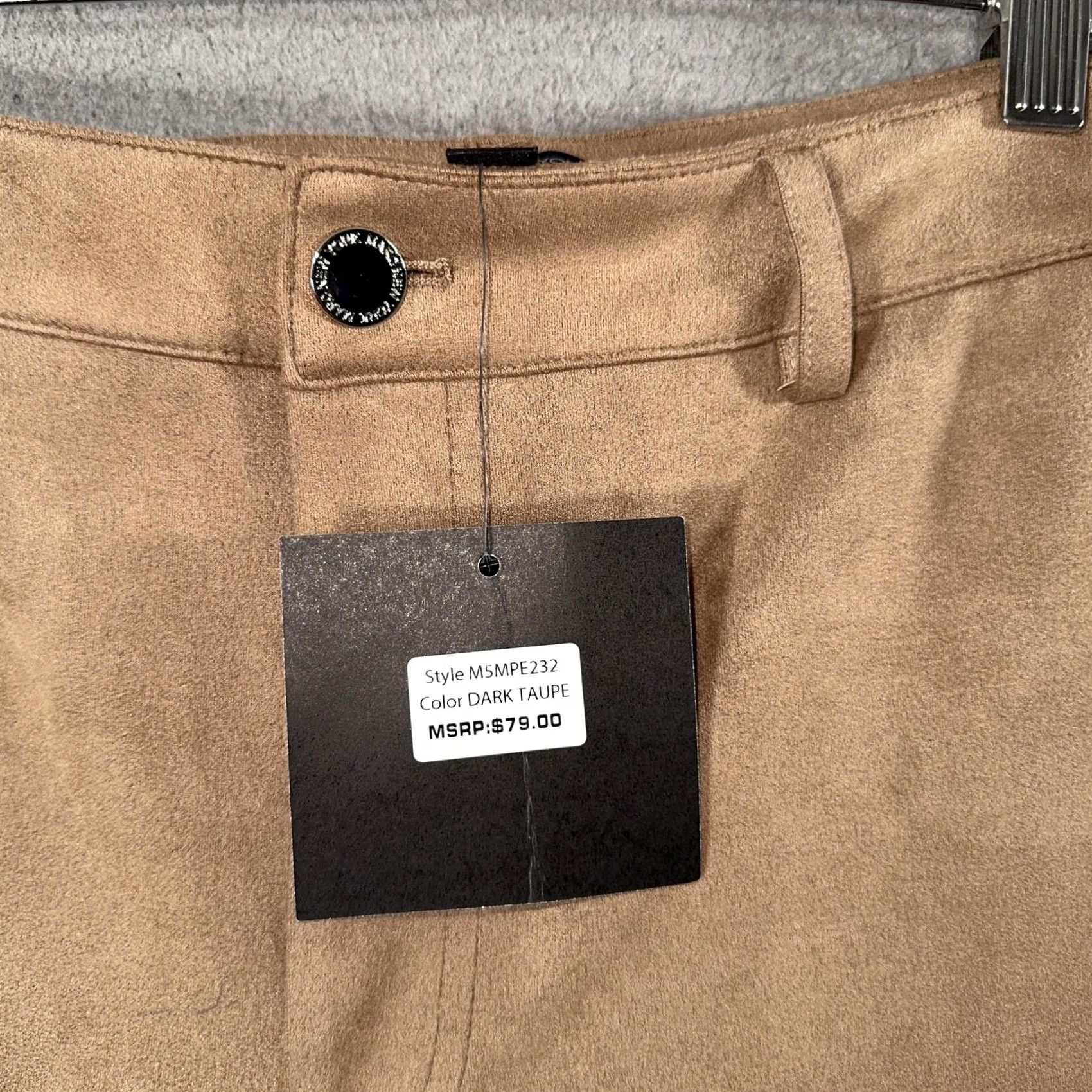 Vintage Marc New York Andrew Marc Cropped Pants 10 Brown Microfiber Stretch Pockets Zipper Button Relaxed Womens 24 Inseam Fall Casual Business Size 32" / US 10 / IT 46 - 6 Thumbnail