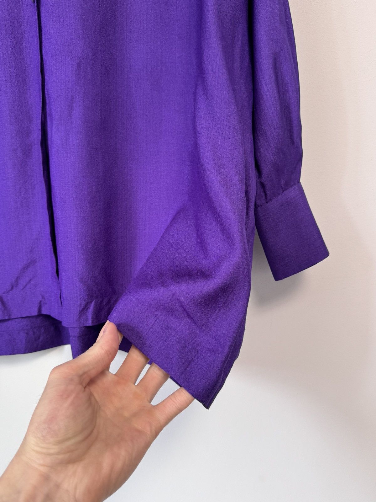 Callaghan Callaghan by Romeo Gigli Vintage Silk Shantung Button Up Top Size XS / US 0-2 / IT 36-38 - 9 Thumbnail