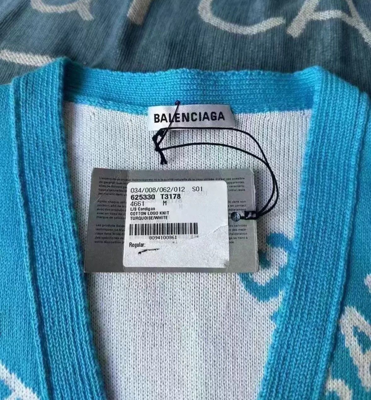 Balenciaga Balenciaga sky blue barrage cardigan shirt2412-Nextarrow Size US M / EU 48-50 / 2 - 6 Thumbnail