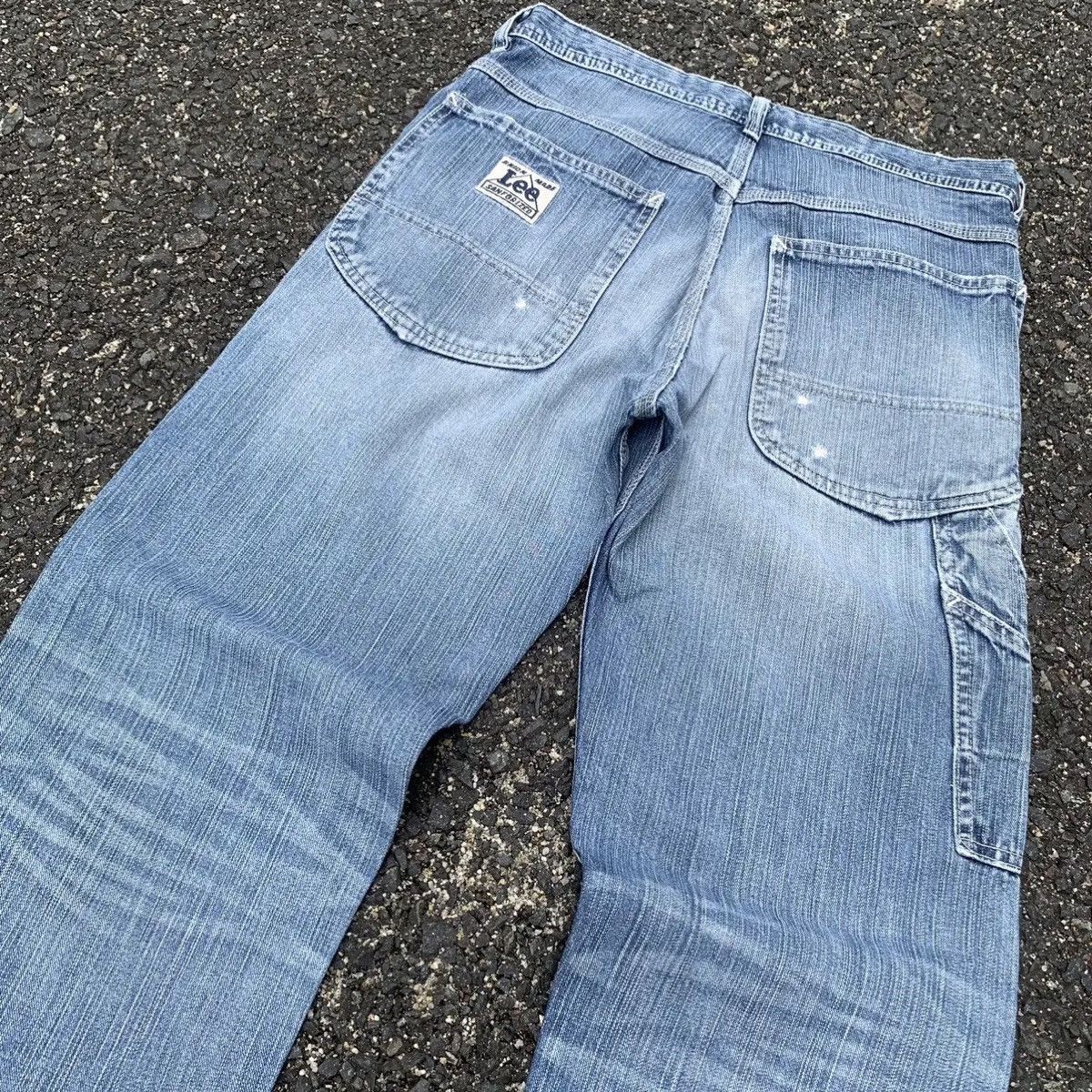 Lee Union Made By Lee Jeans Distressed Baggy WORKWEAR Denim Pant Size US 31 - 15 Thumbnail