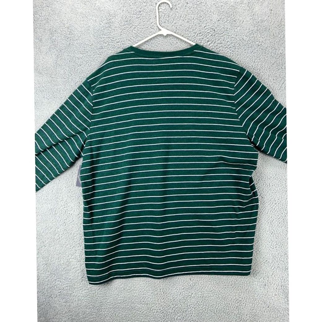 Vintage VINTAGE St Johns Bay Shirt Mens 2XL Green White Balanced Striped Henley Long Sleeve NEW Size US XXL / EU 58 / 5 - 2 Thumbnail