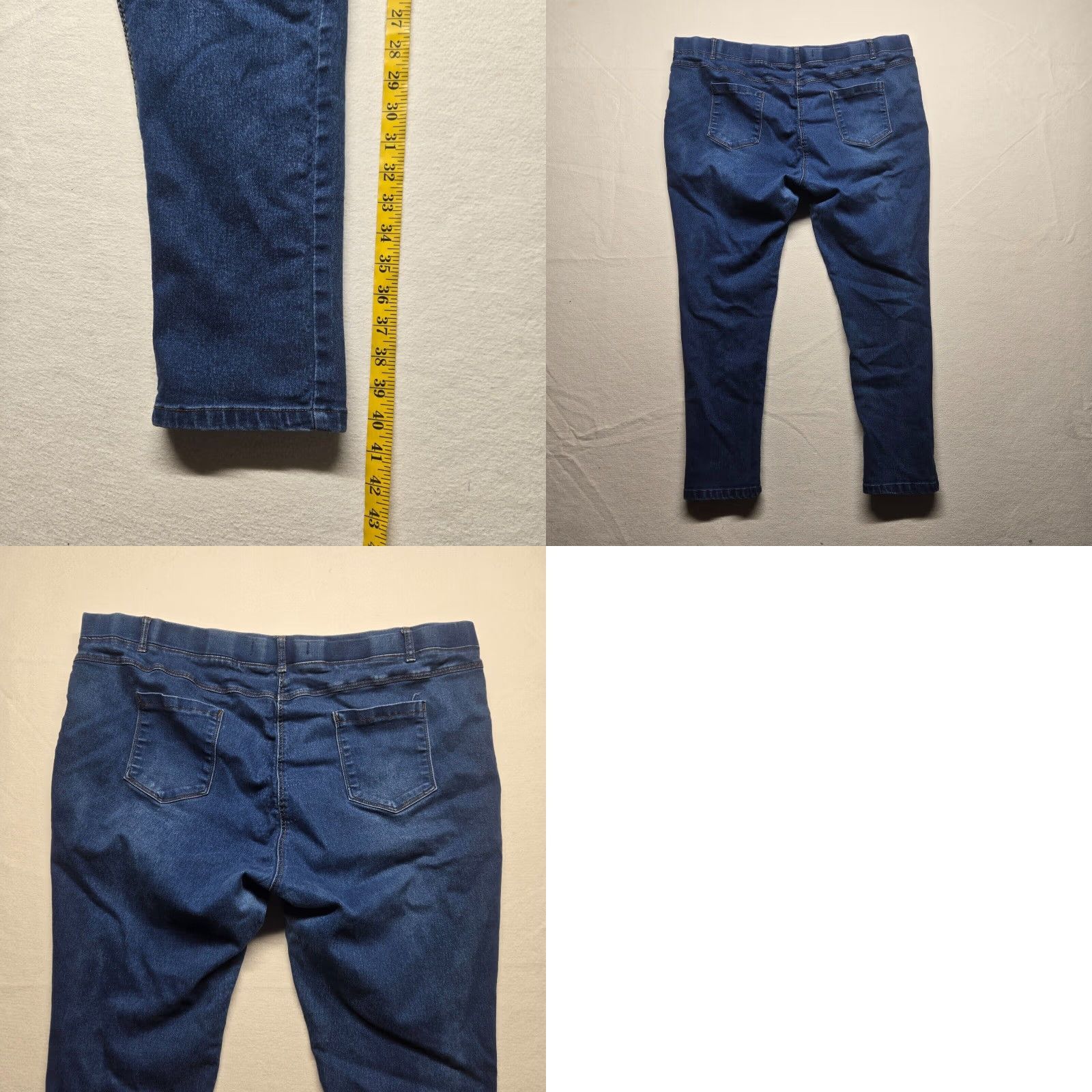 Vintage Simply Be Blue Skinny Jeggings Jeans Pants Women's Plus Size 30L Size 30" / US 8 / IT 44 - 8 Thumbnail