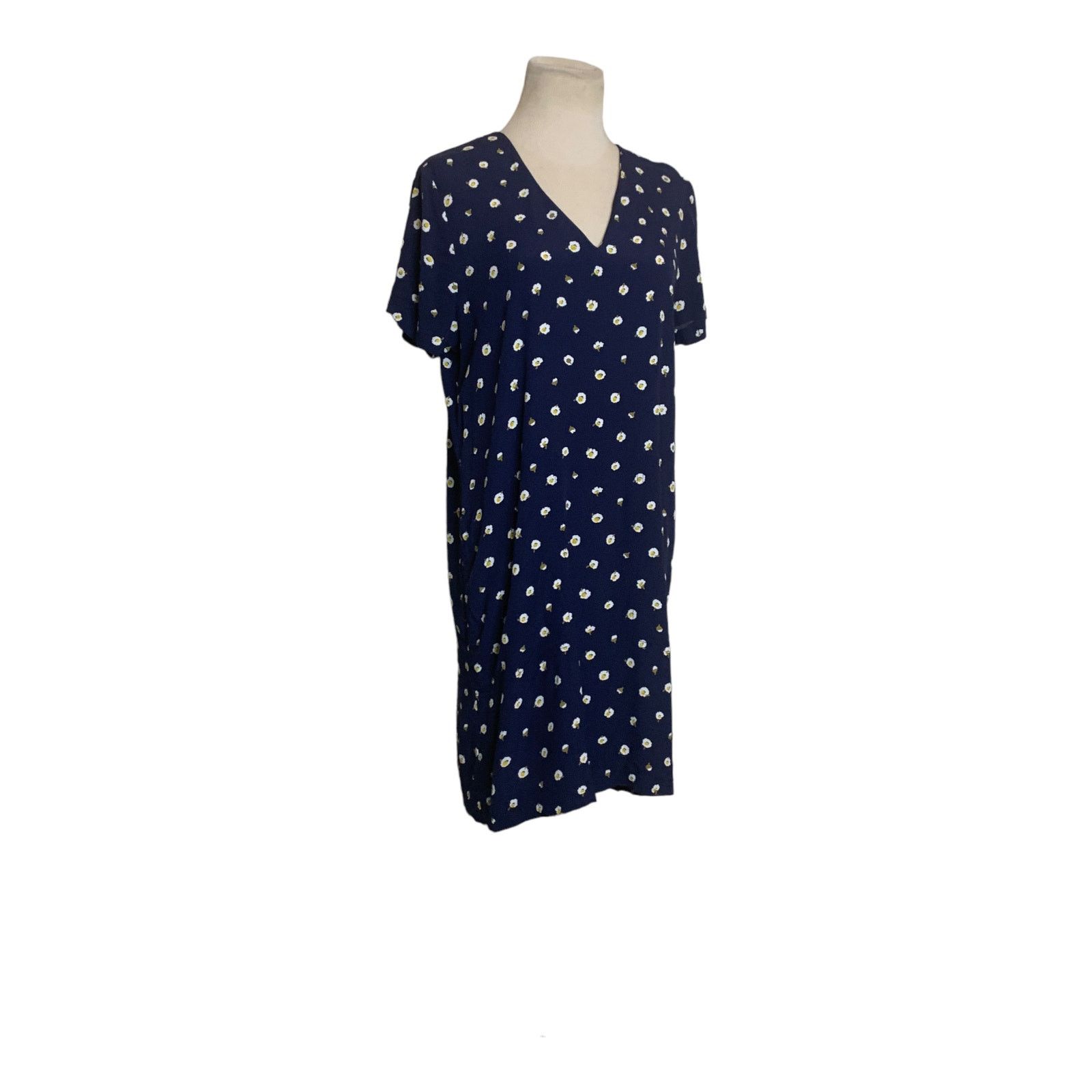 Madewell Madewell Blue Daisy Dot Back Buttoned Mini Dress S Size S / US 4 / IT 40 - 7 Thumbnail