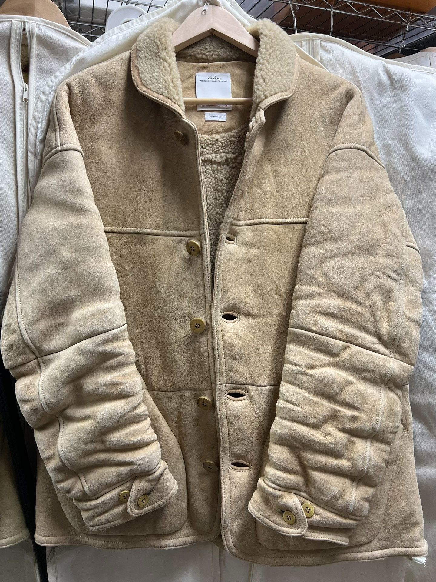 Visvim visvim eton jacket in sheepskin beige Size US S / EU 44-46 / 1 - 1 Thumbnail