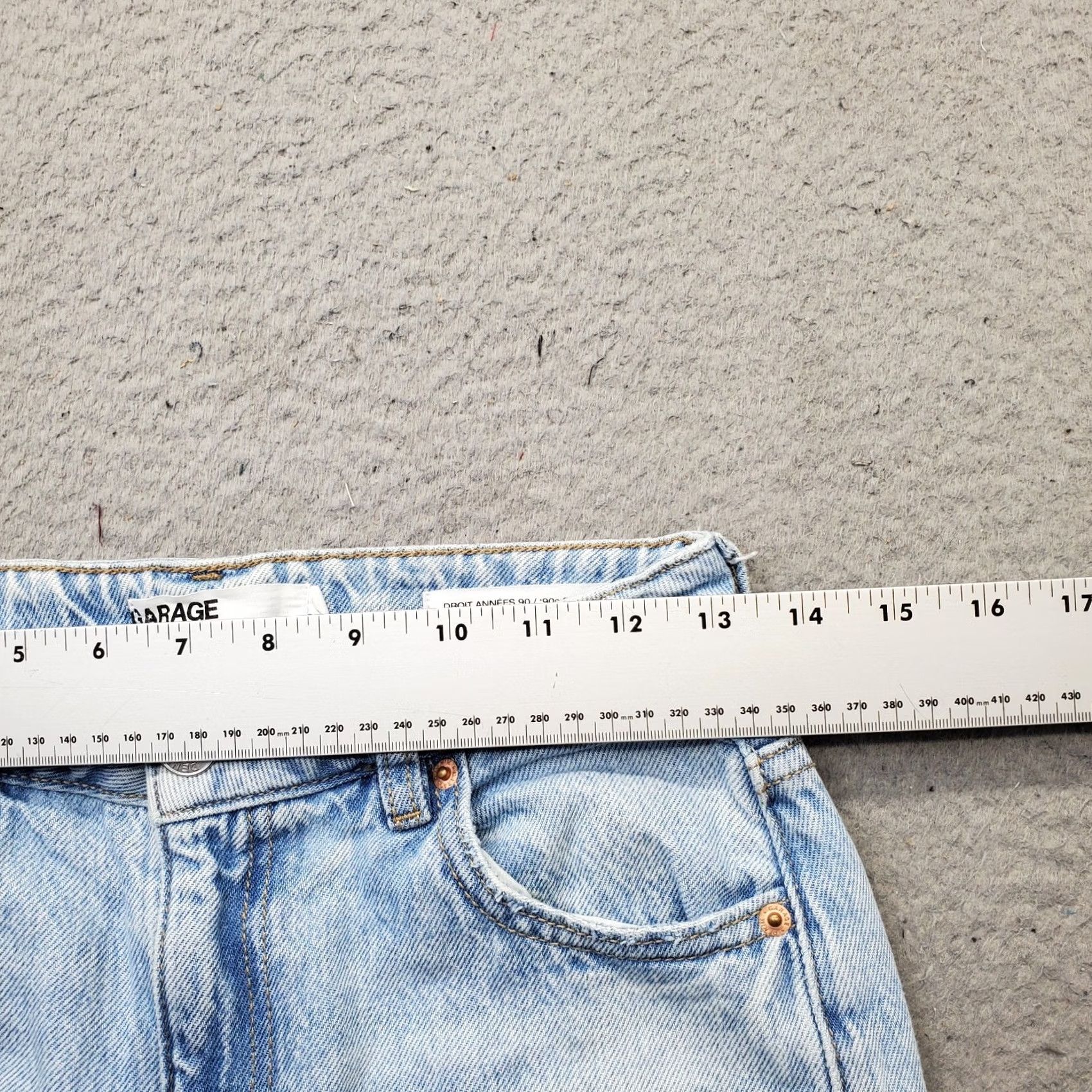 Garage Garage Womens Jeans 0 Blue Denim Stretch High-Rise 90s Straight Relaxed Jeans Size 25" / US 0 / IT 36 - 6 Thumbnail