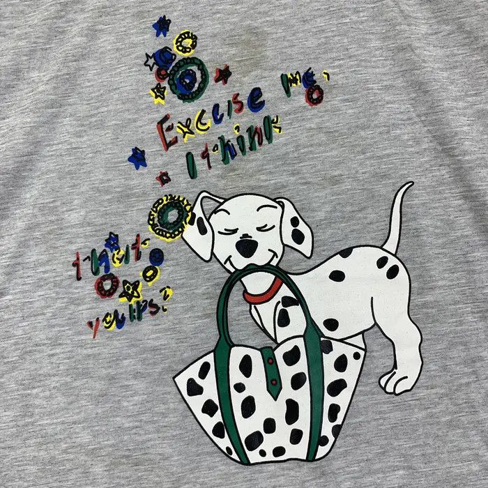 Vintage Vintage DALMATIANS DOG PET Cartoon Tee Shirt Top Movie Film Size US M / EU 48-50 / 2 - 3 Thumbnail