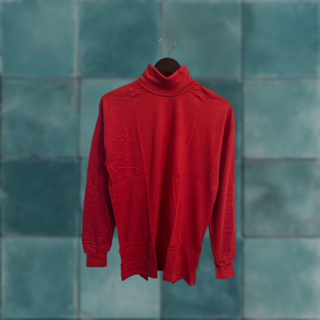 Vintage VINTAGE Kombi Turtleneck Shirt Mens L Red 90s Canada Deadstock NIP Long Sleeve Poly/Cotton Size US L / EU 52-54 / 3 - 1 Thumbnail