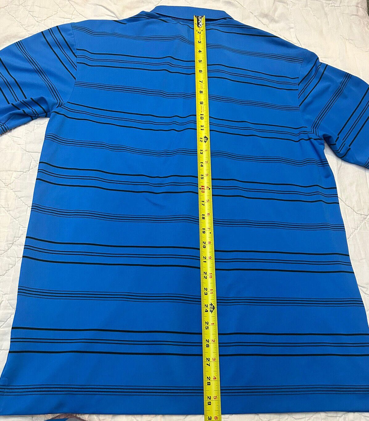 Nike Nike Men's Golf Polo Shirt Blue Black Striped FitDry - Sz M Size US M / EU 48-50 / 2 - 7 Thumbnail
