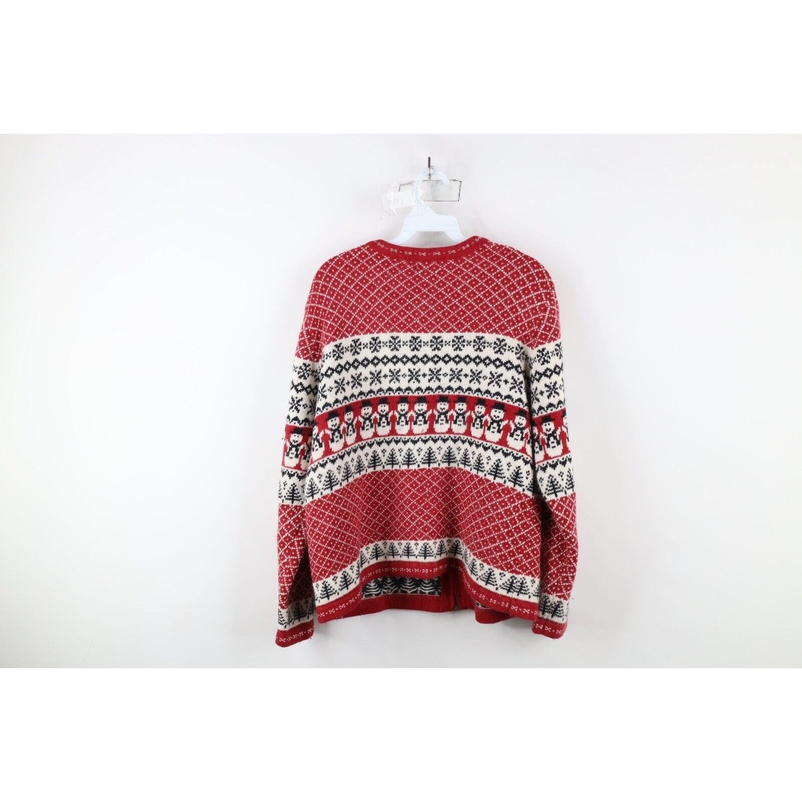 Vintage Vintage 90s Streetwear Fair Isle Christmas Snowman Sweater Size XL / US 12-14 / IT 48-50 - 10 Thumbnail