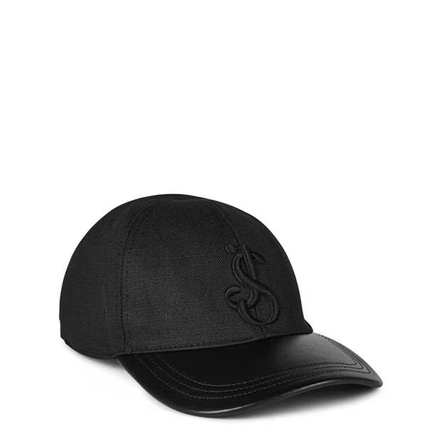 Jil Sander o1g2r1mq1024 Size: L / Logo Cap in Black Size ONE SIZE - 1 Thumbnail