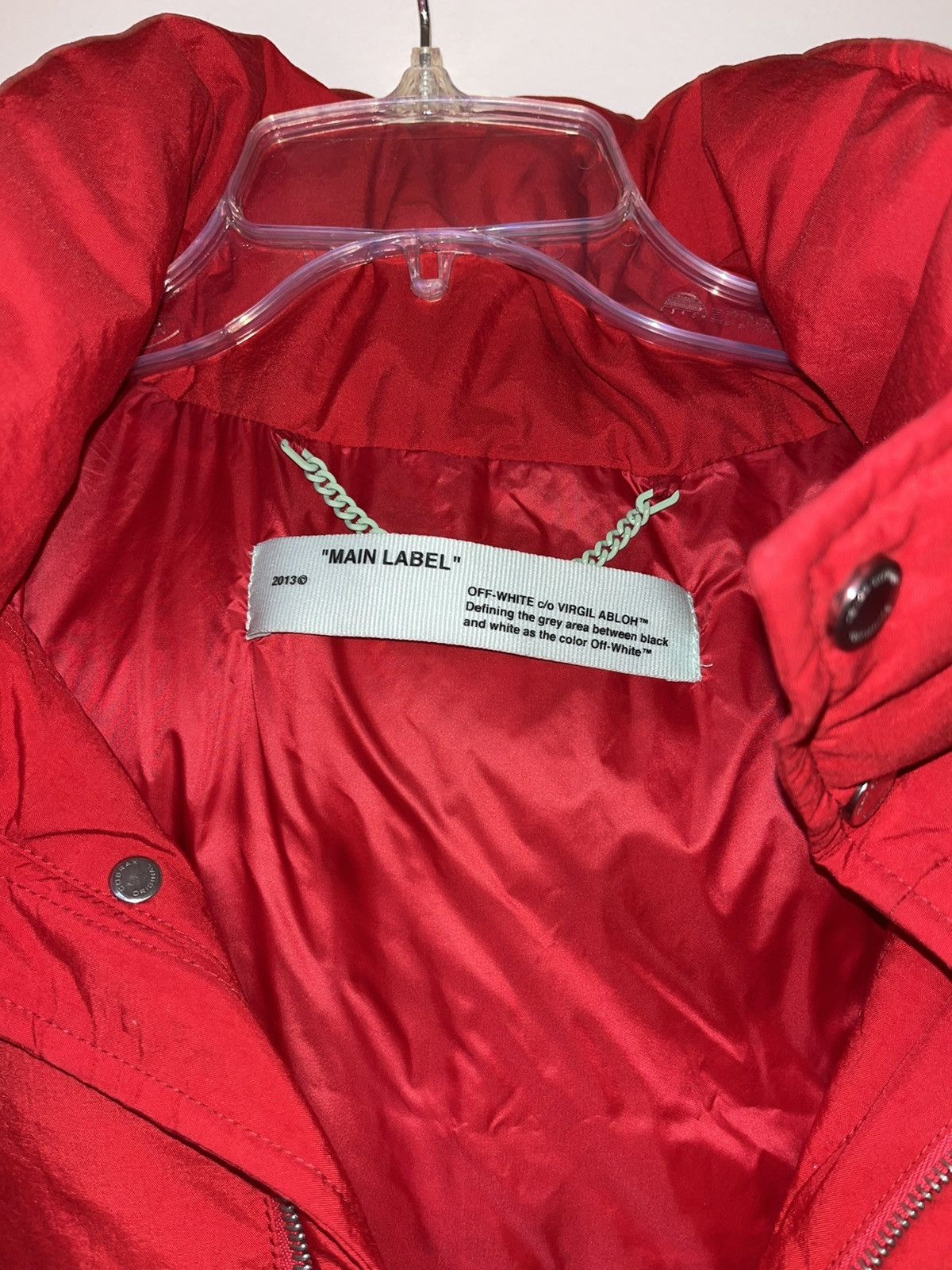 Off-White Off white red “down jacket” Size US L / EU 52-54 / 3 - 3 Thumbnail