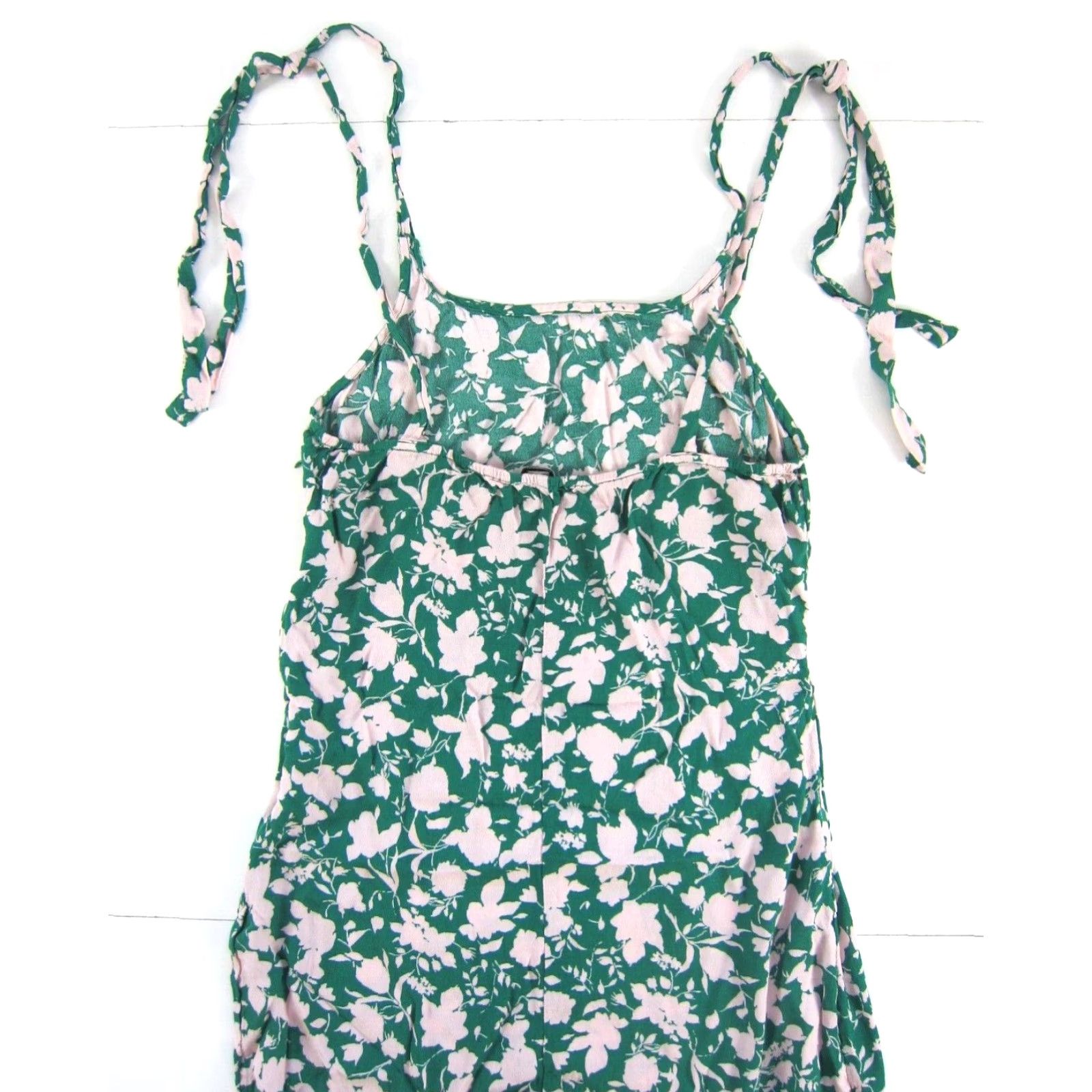 Vintage Free Assembly Green Floral Maxi Tank Slip Sun Dress M Size M / US 6-8 / IT 42-44 - 5 Thumbnail