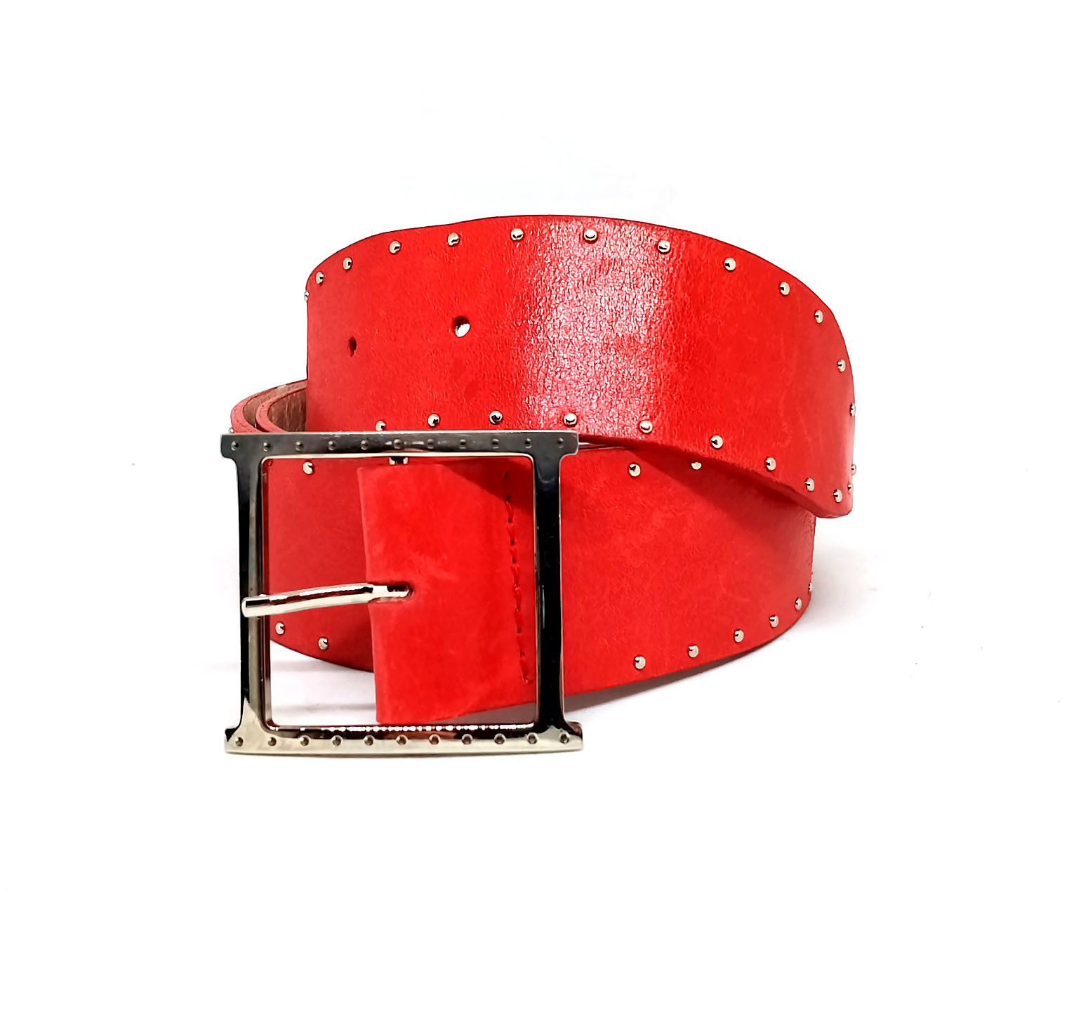 Orciani Vintage 1980s Claudio Orciani Red Leather Belt Size ONE SIZE - 3 Thumbnail