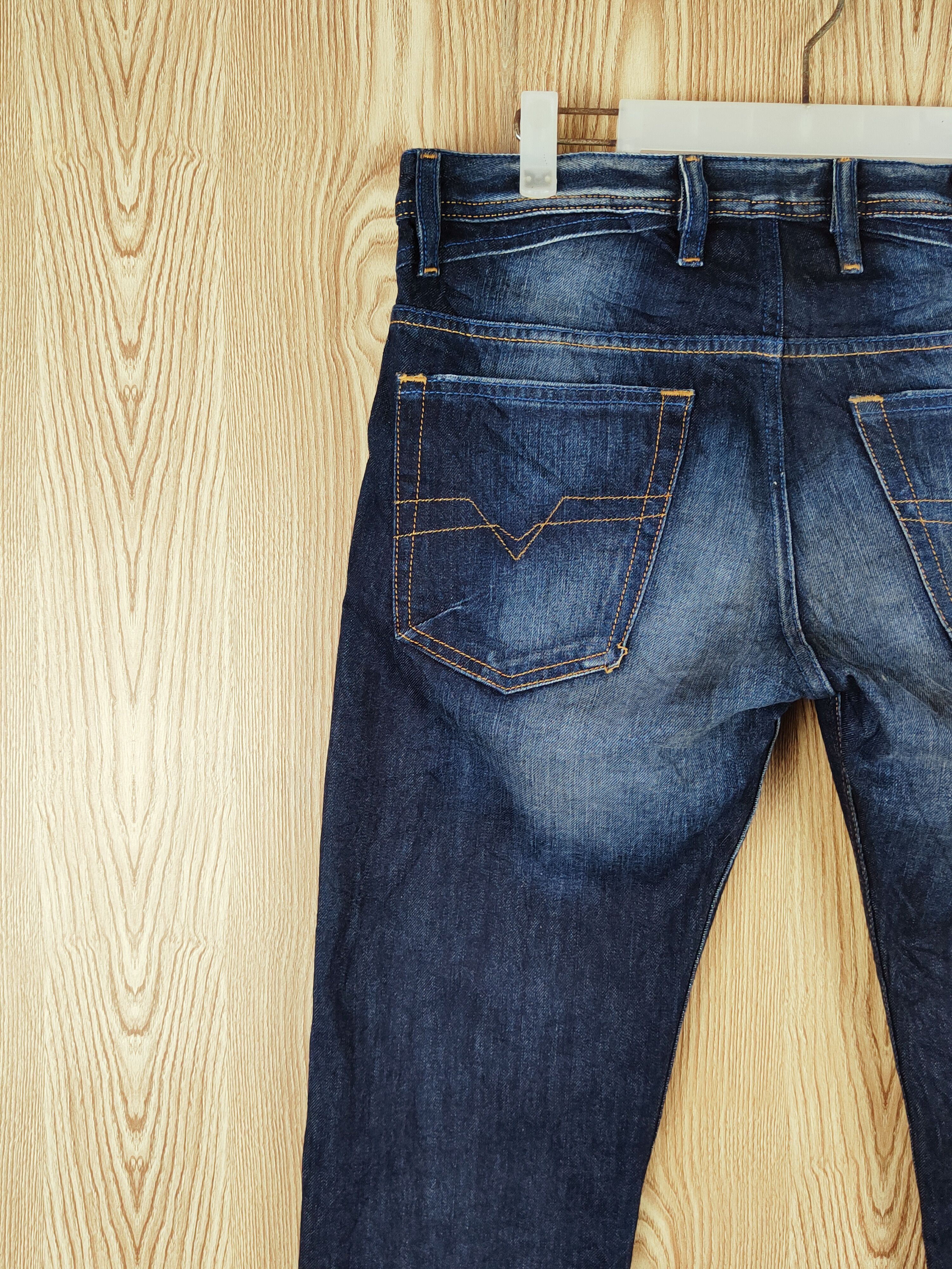 Diesel Diesel Dark Blue Distressed Ripped Jeans #S2691 Size US 31 - 9 Thumbnail