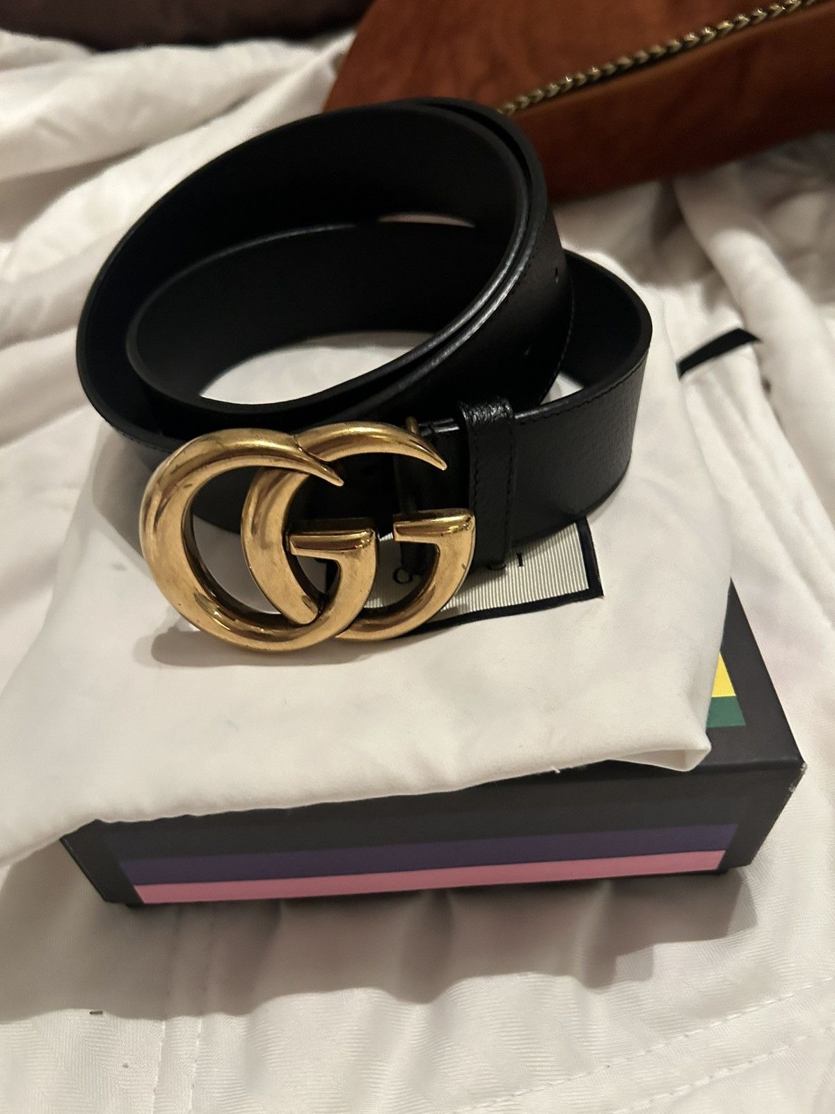 Gucci Gucci Belt Double G Logo leather belt Size ONE SIZE - 1 Thumbnail