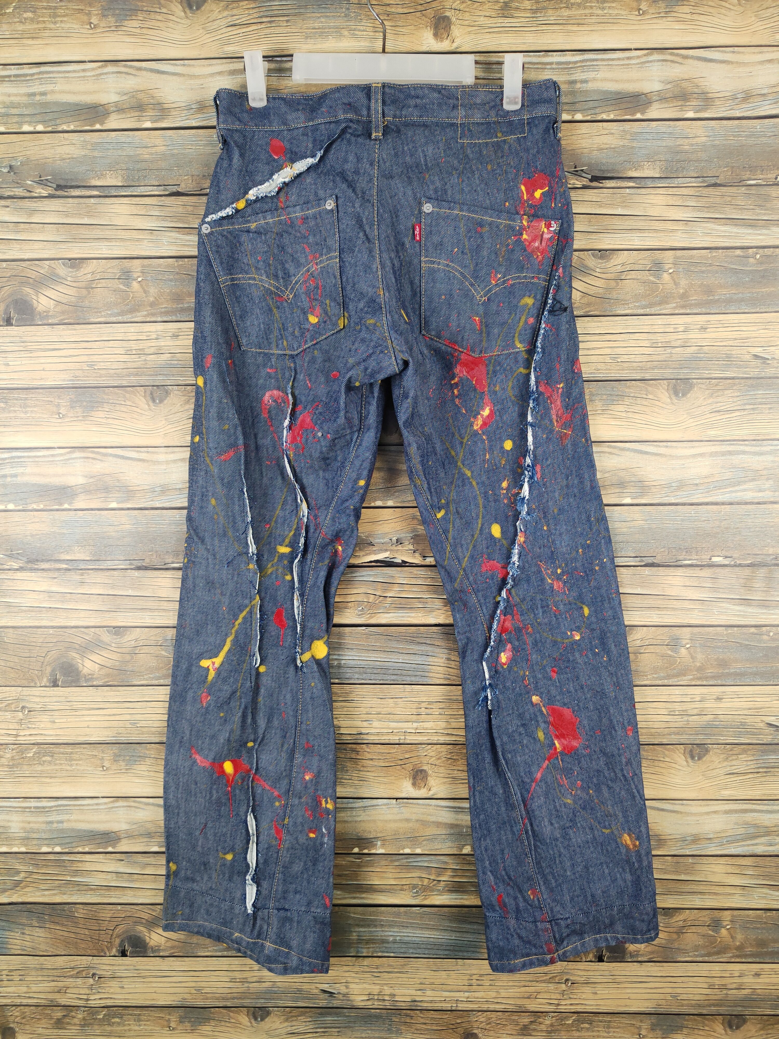 Levi's Levi's Engineered painted Comisen Ripped denim Jeans #W2092 Size US 30 / EU 46 - 8 Thumbnail
