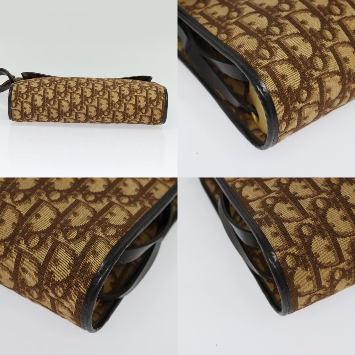 Dior DIOR Trotter Canvas Shoulder Bag Brown Gold Size ONE SIZE - 10 Thumbnail