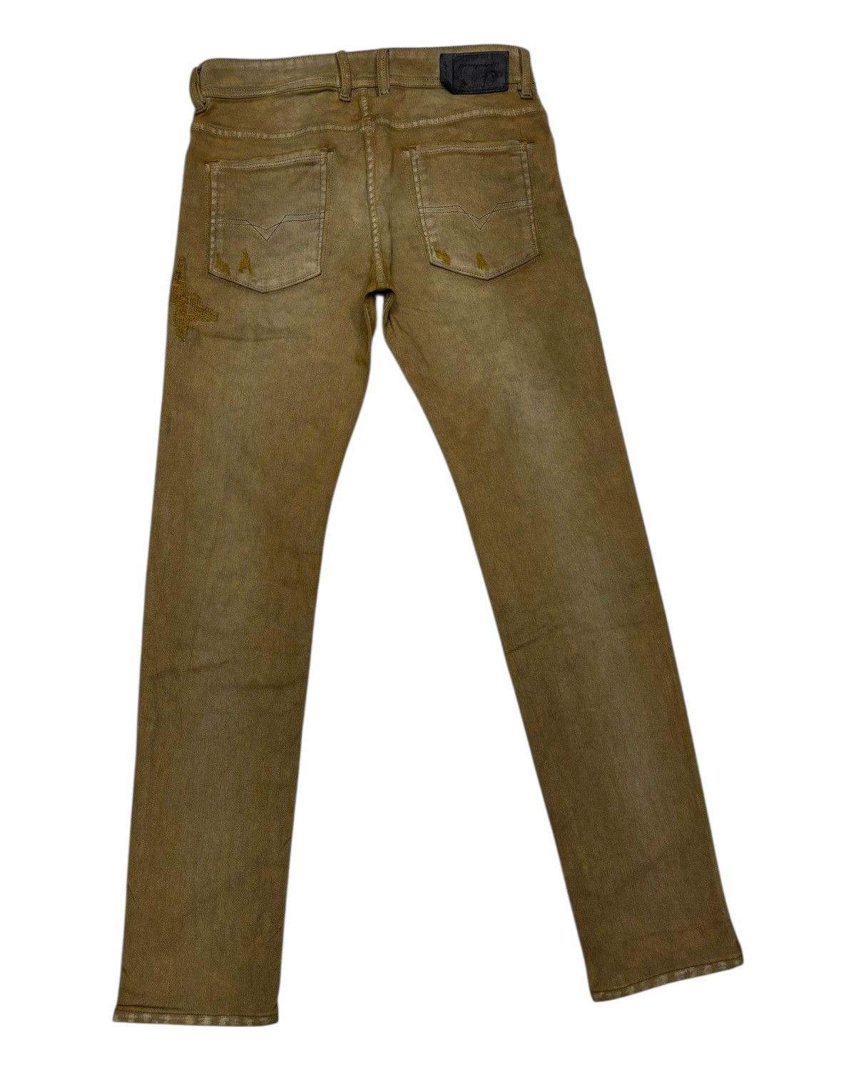 Diesel 💥Diesel Vintage Slim Skinny Distressed Jeans Tan Fade Size US 28 / EU 44 - 6 Thumbnail