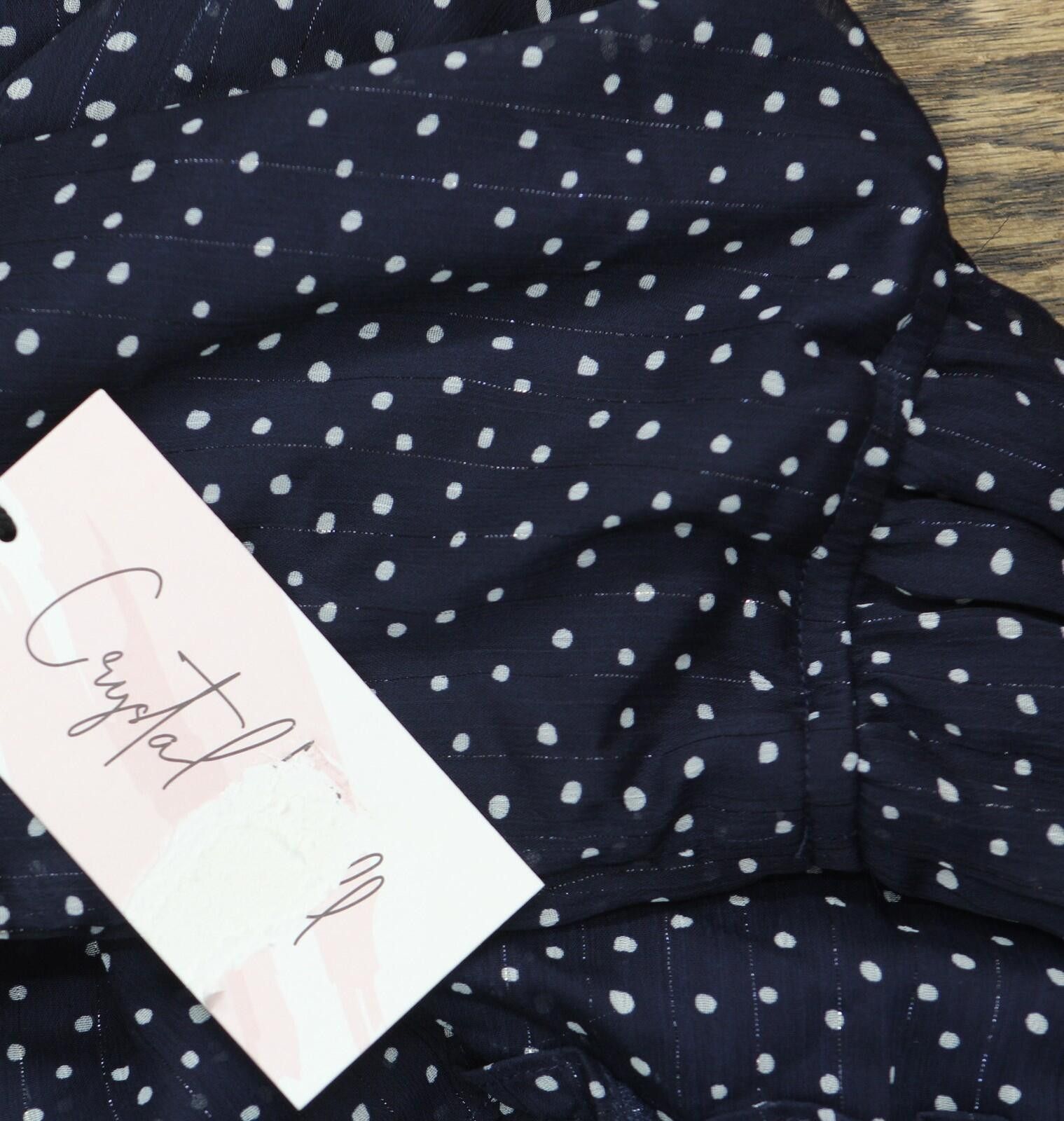 Other Nwt Crystal Doll Sleeve Babydoll Dress Navy Blue / White Xl Size XL / US 12-14 / IT 48-50 - 3 Thumbnail