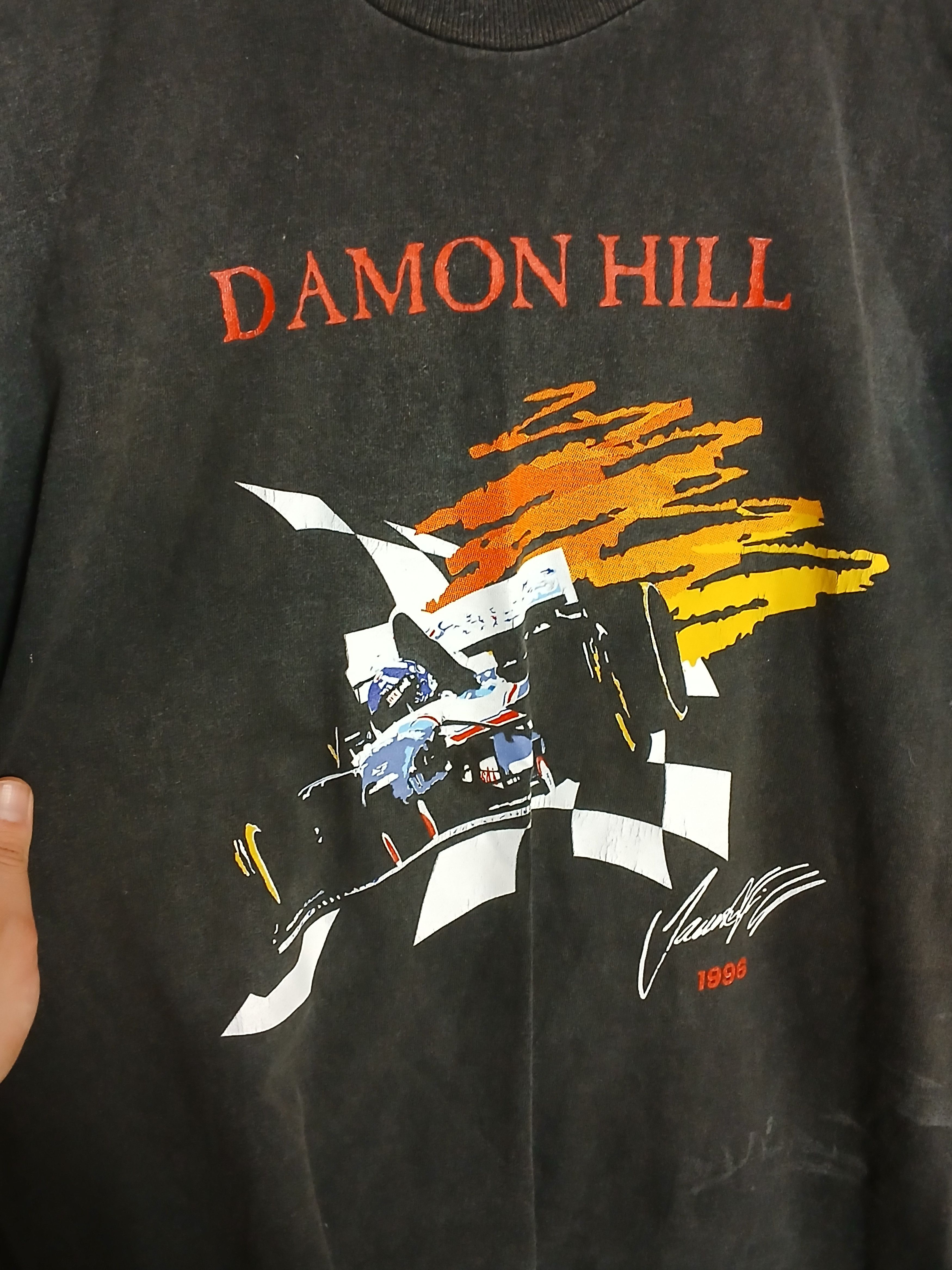 Formula 1 × Vintage Vintage 1996 Damon Hill F1 Racing Single Stitch T-Shirt Size US L / EU 52-54 / 3 - 3 Thumbnail